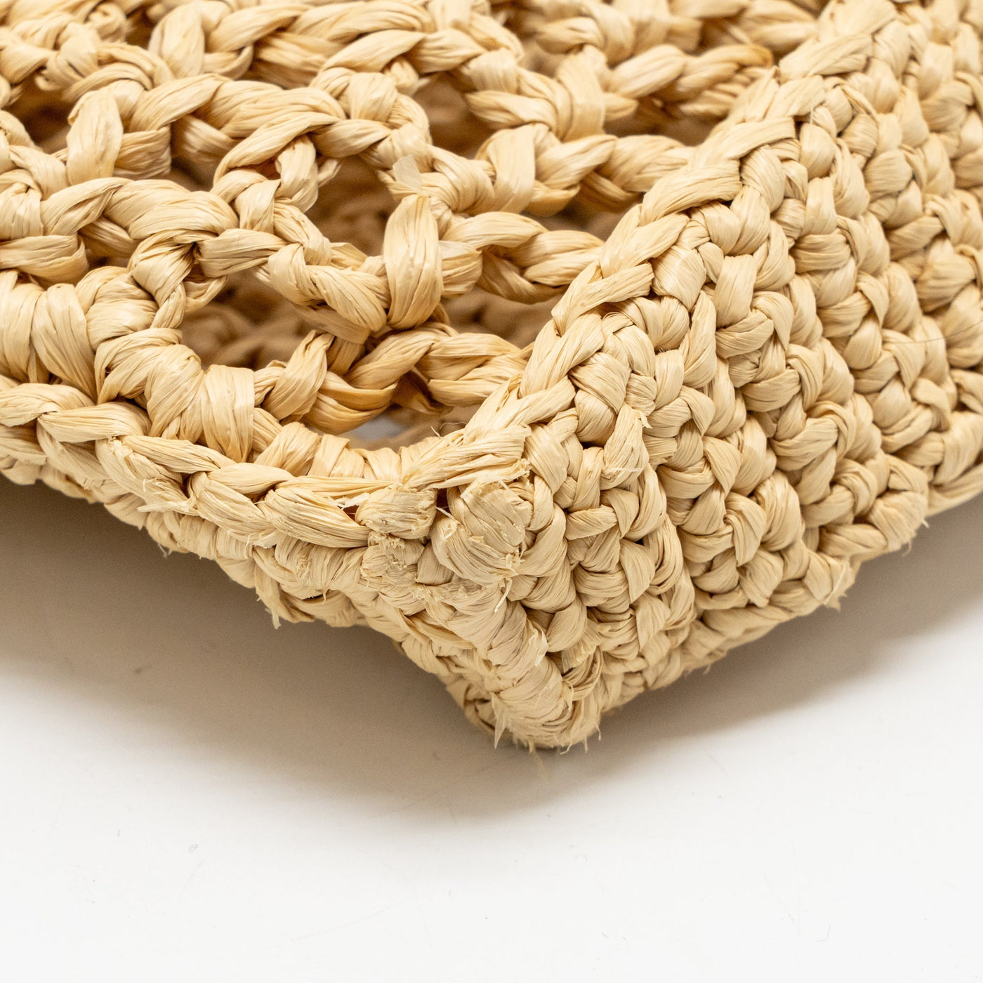 PRADA CROCHET TOTE BAG RAFFIA NATURAL