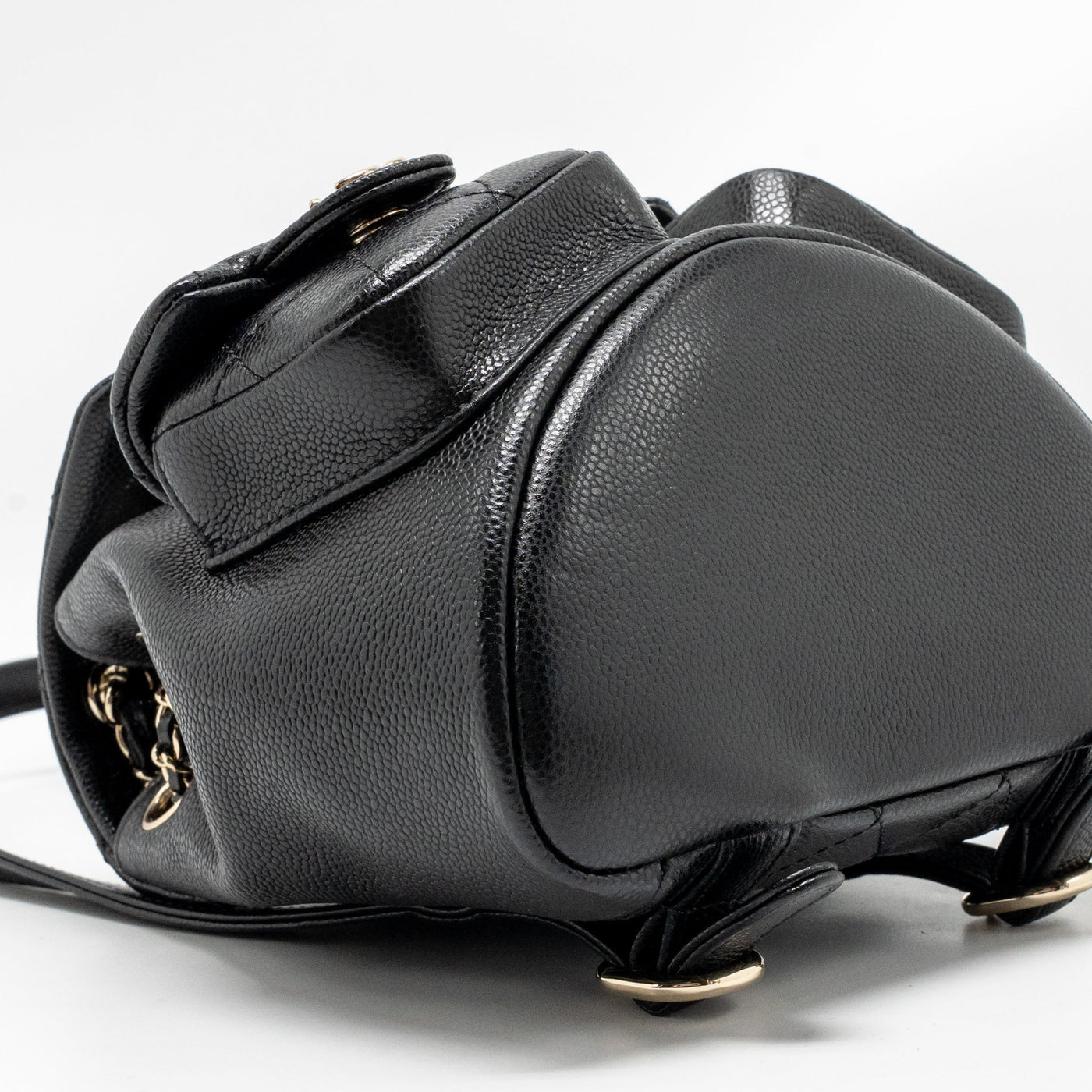 CHANEL 23P MINI TRIPLE PACK BACKPACK CAVIAR BLACK LGHW (MICROCHIP)