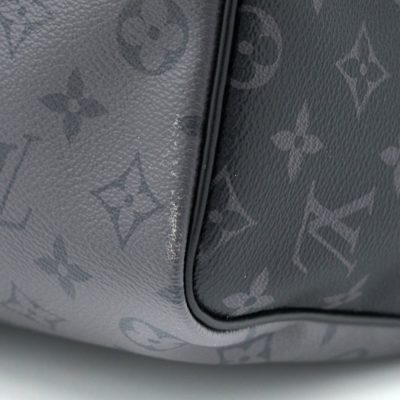 LOUIS VUITTON KEEPALL BANDOULIERE 50 MONOGRAM ECLIPSE CANVAS BLACK/GREY BLACK HARDWARE (NEW VERSION)