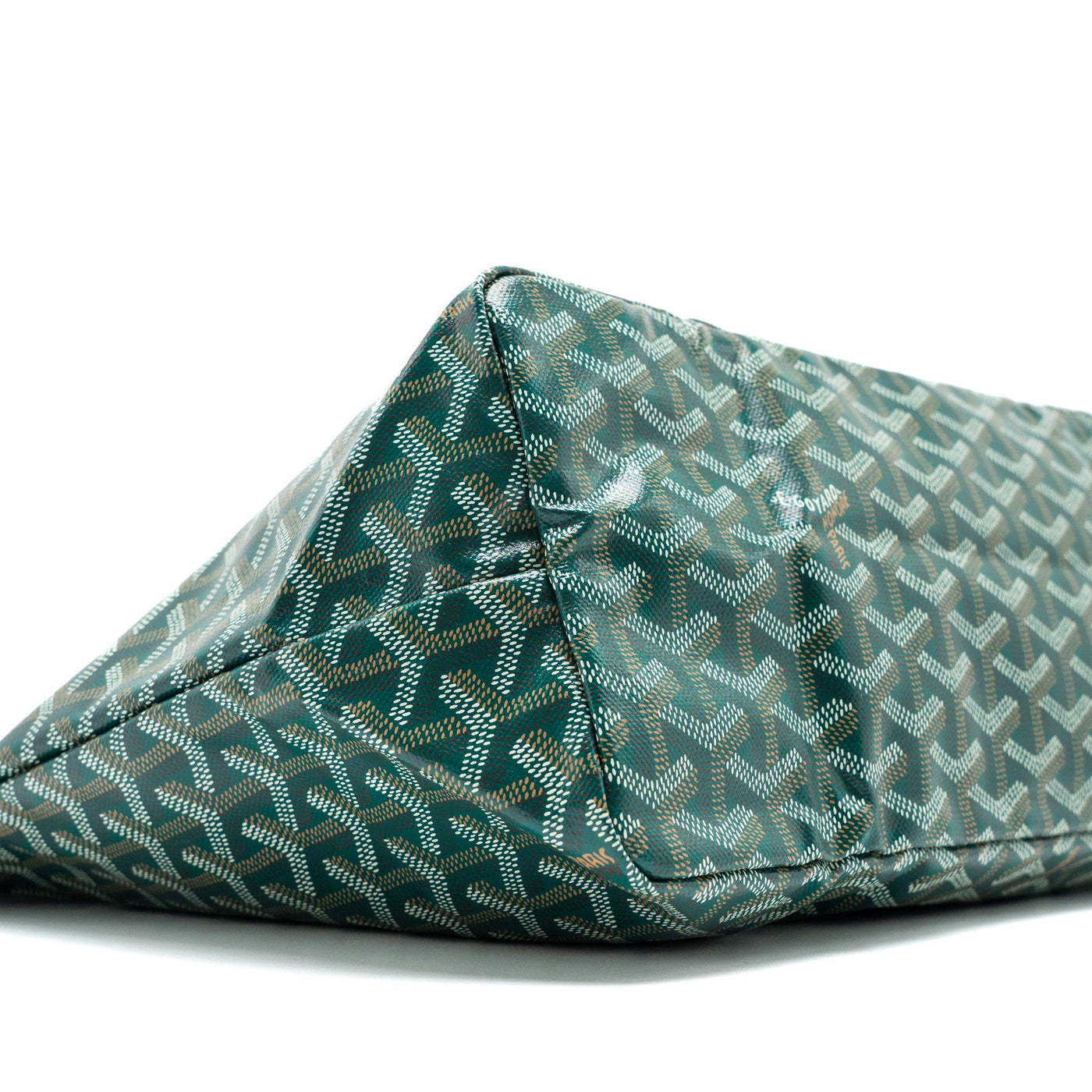 GOYARD SAINT LOUIS PM TOTE BAG GOYARDINE CANVAS GREEN SHW