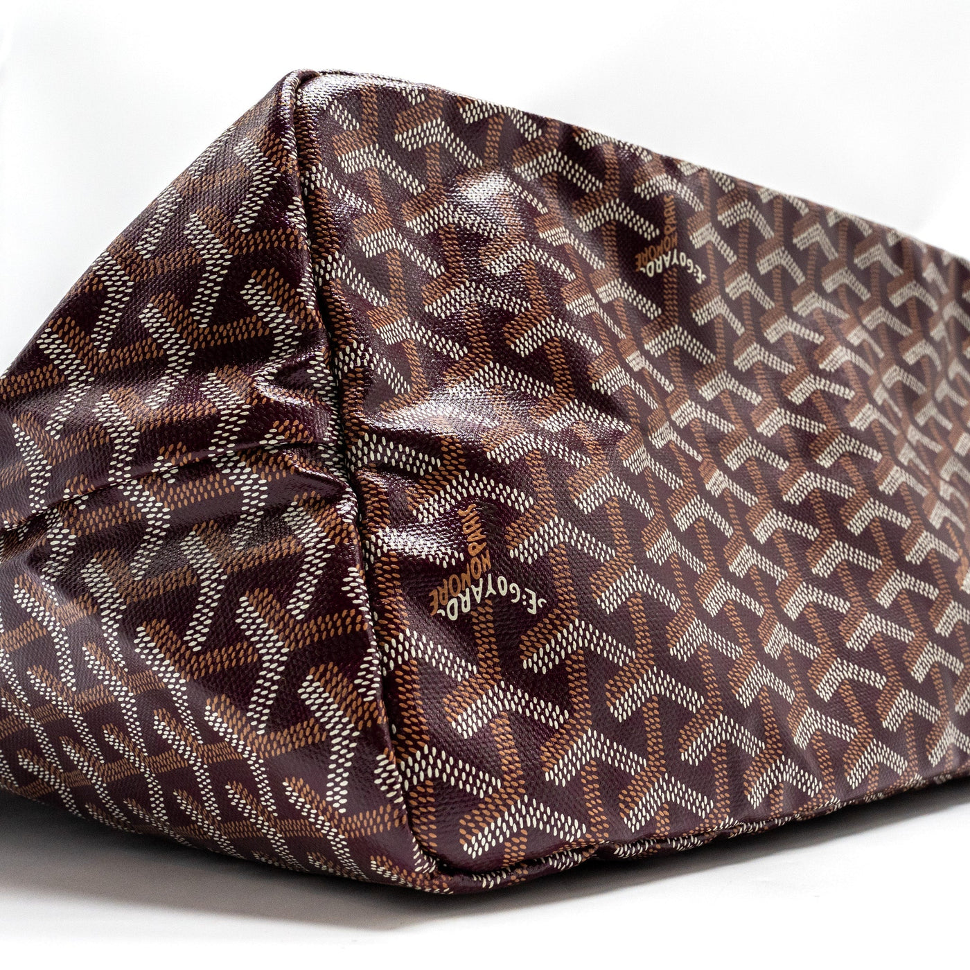 GOYARD SAINT LOUIS GM TOTE BAG GOYARDINE CANVAS/CALFSKIN BURGUNDY SHW