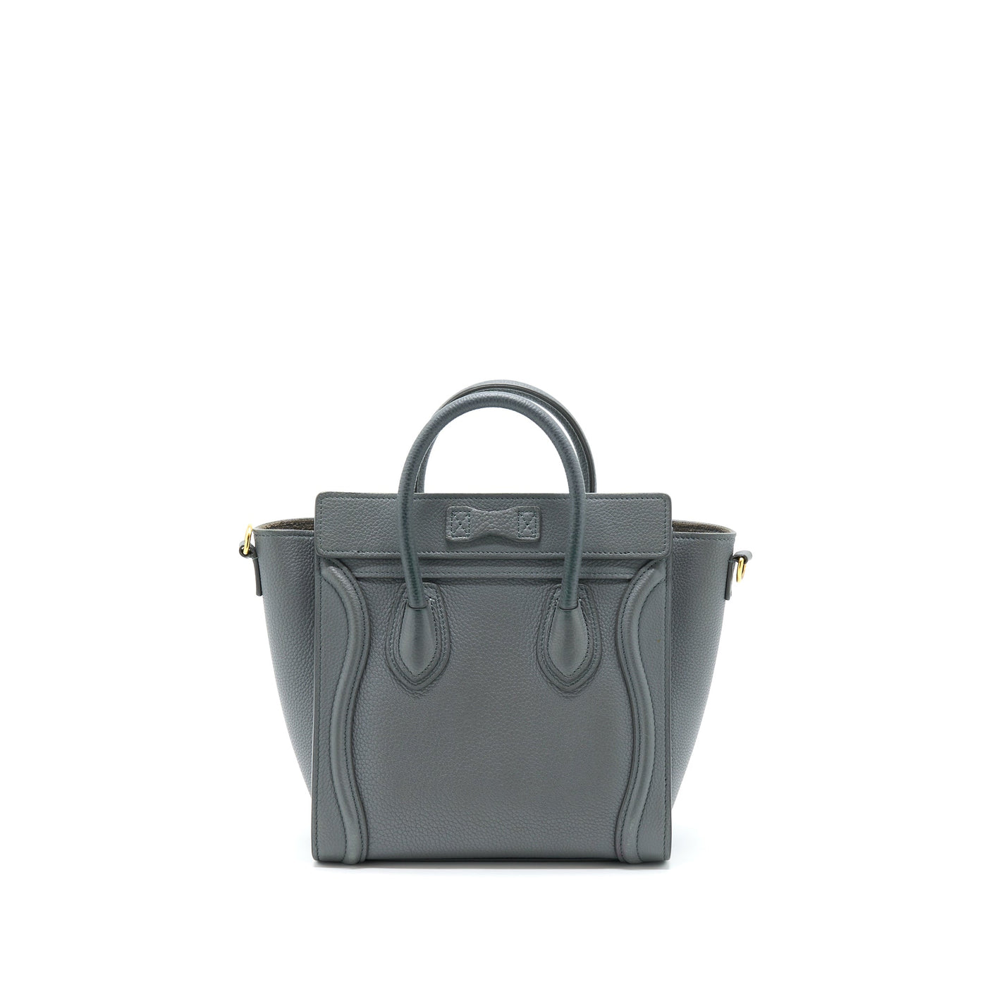 CELINE NANO LUGGAGE BAG GREY GHW