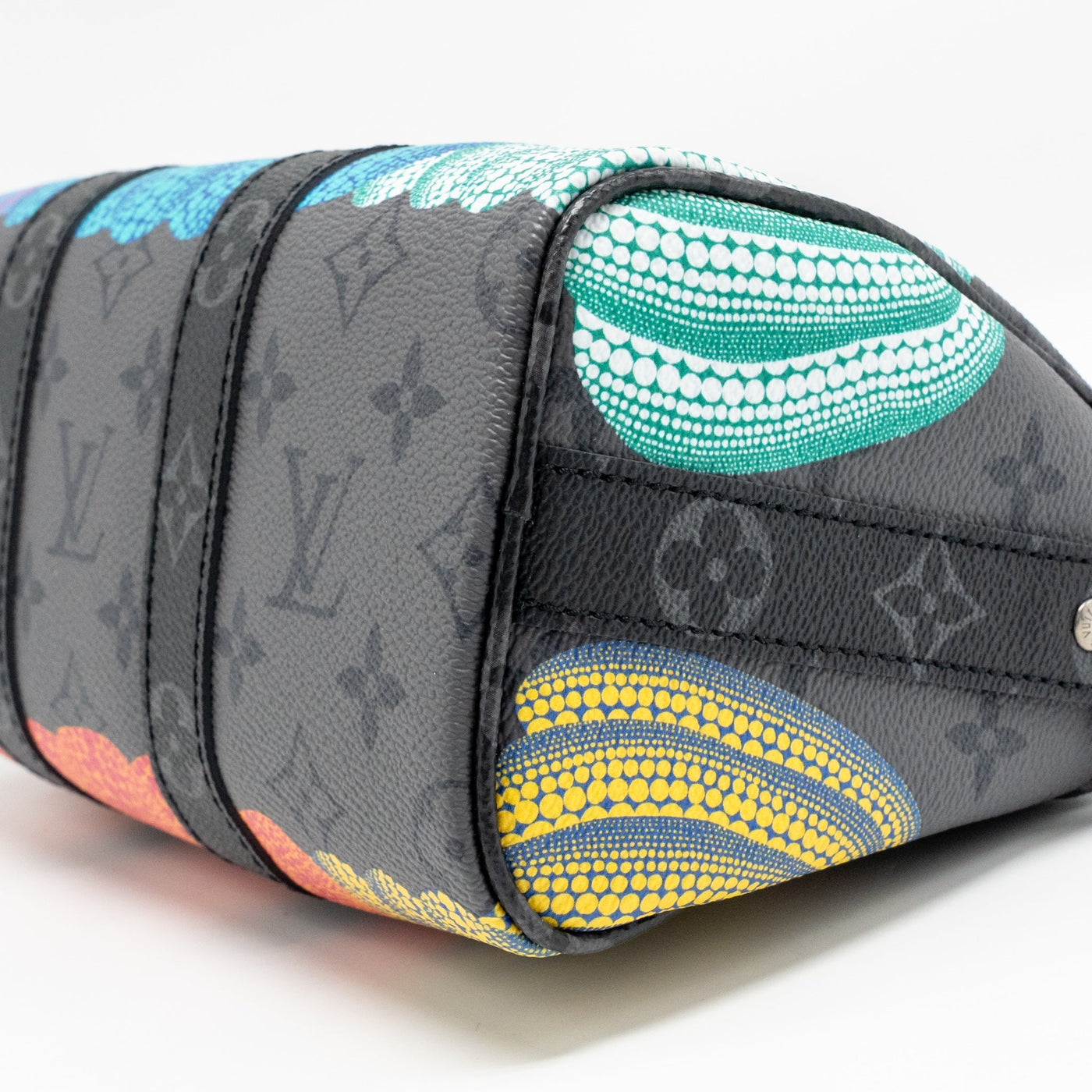 LOUIS VUITTON X YAYOI KUSAMA KEEPALL BANDOULIERE 25 PUMPKIN MULTICOLOURED MONOGRAM CANVAS SHW