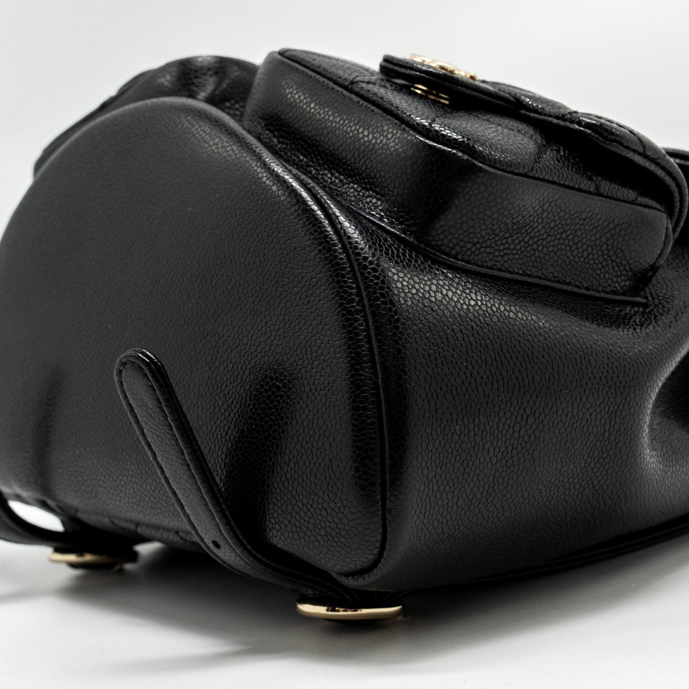 CHANEL TRIPLE PACK DUMA BACKPACK CAVIAR BLACK LGHW (MICROCHIP)