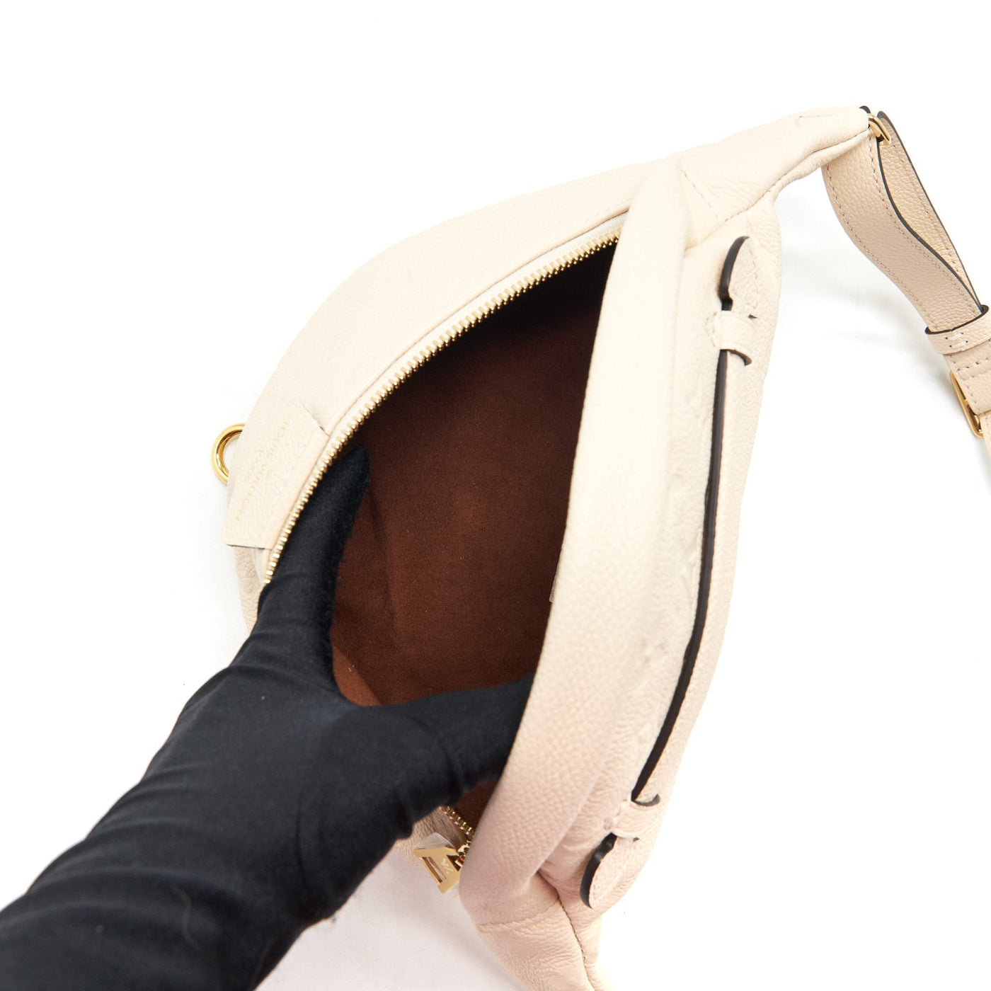 LOUIS VUITTON MONOGRAM EMPREINTE BUMBAG WHITE