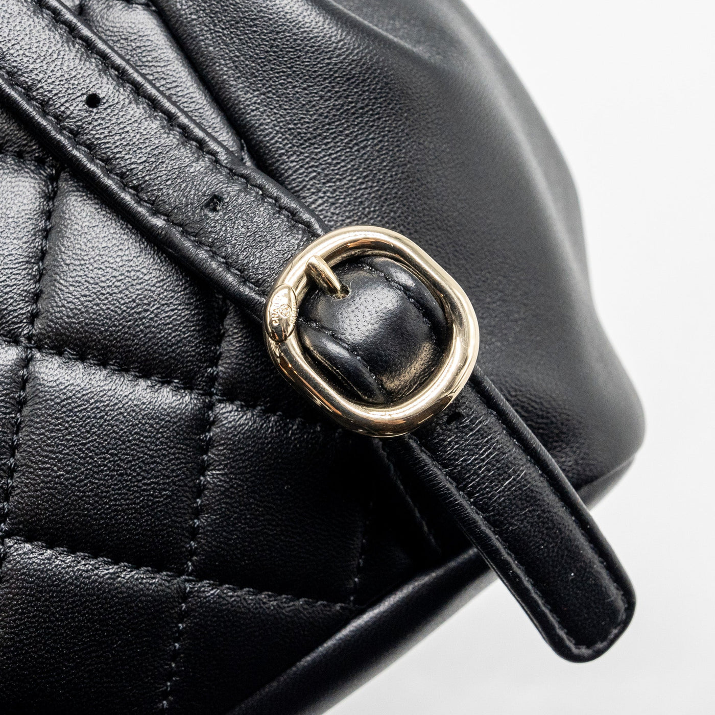 CHANEL MINI DUMA BACKPACK LAMBSKIN BLACK LGHW (MICROCHIP)