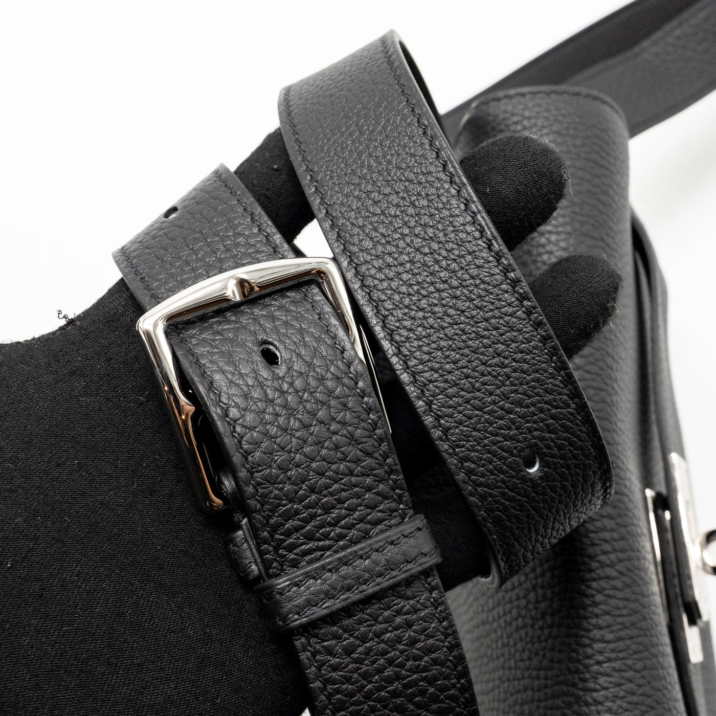 HERMES KELLY MESSENGER PM BAG TOGO BLACK SHW