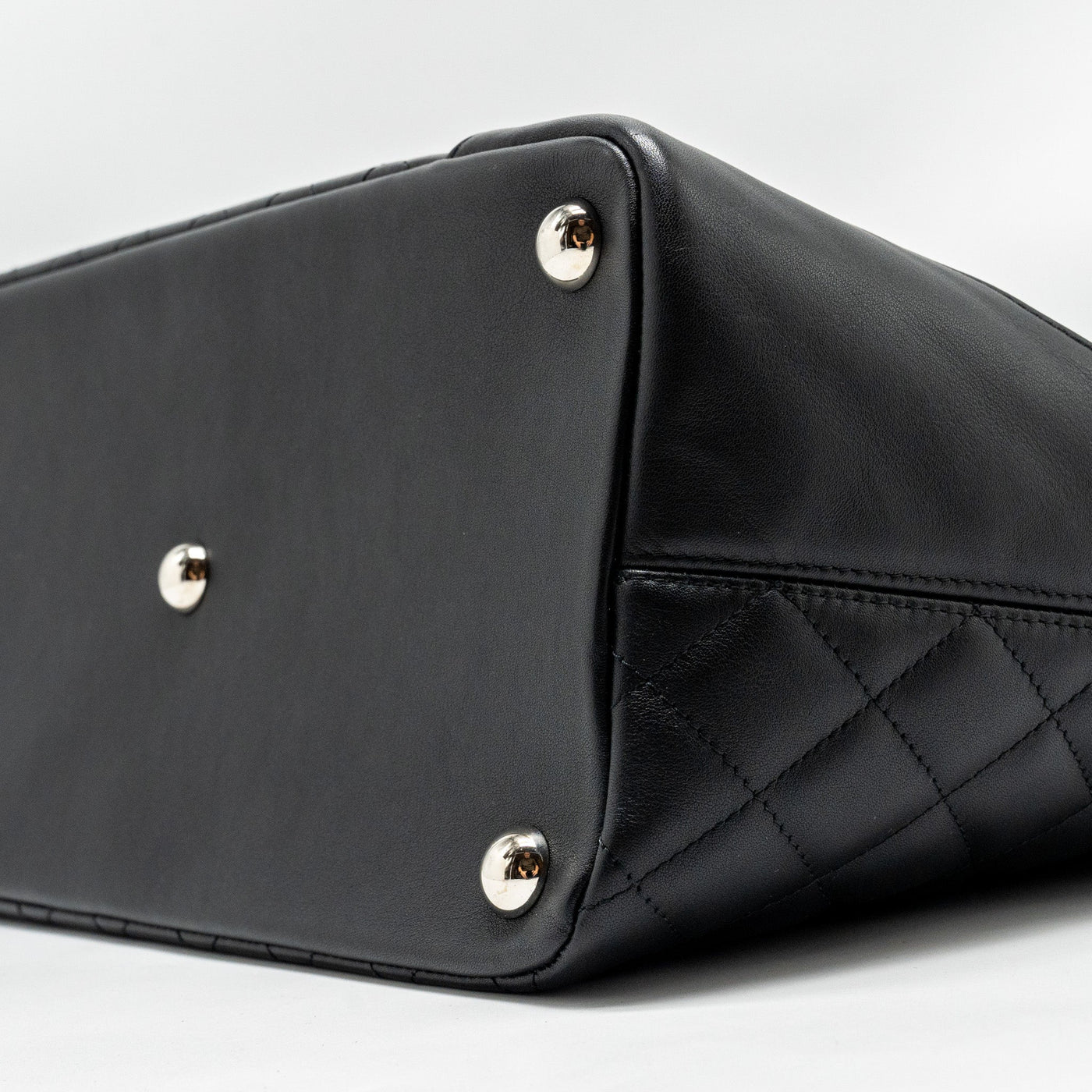 CHANEL CAMBON LIGNE TOTE BAG CALFSKIN BLACK SHW