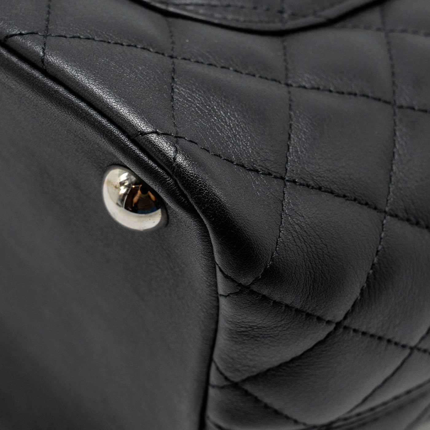 CHANEL CAMBON LIGNE TOTE BAG CALFSKIN BLACK SHW