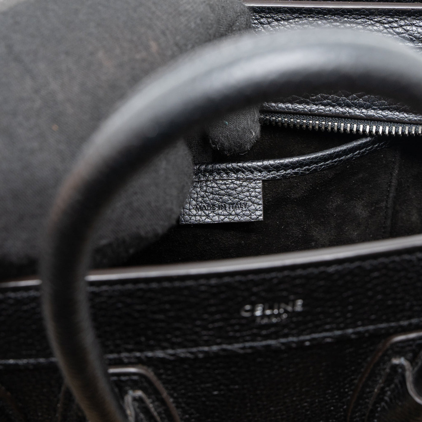 CELINE NANO LUGGAGE BAG CALFSKIN BLACK SHW