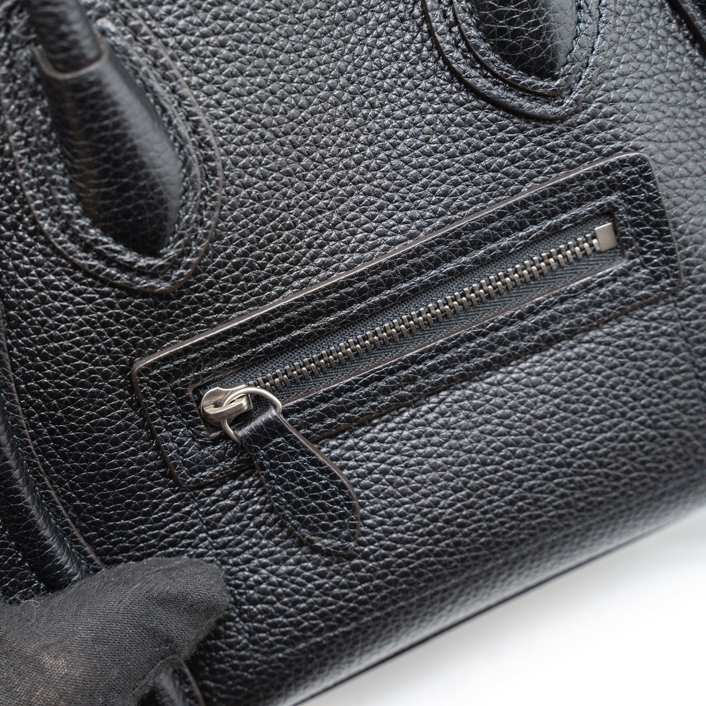 CELINE NANO LUGGAGE BAG CALFSKIN BLACK SHW