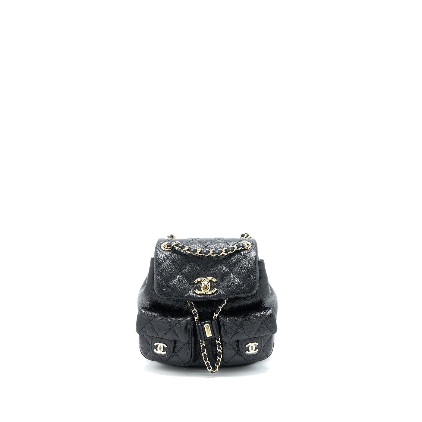 CHANEL 23P MINI TRIPLE PACK BACKPACK CAVIAR BLACK LGHW (MICROCHIP)