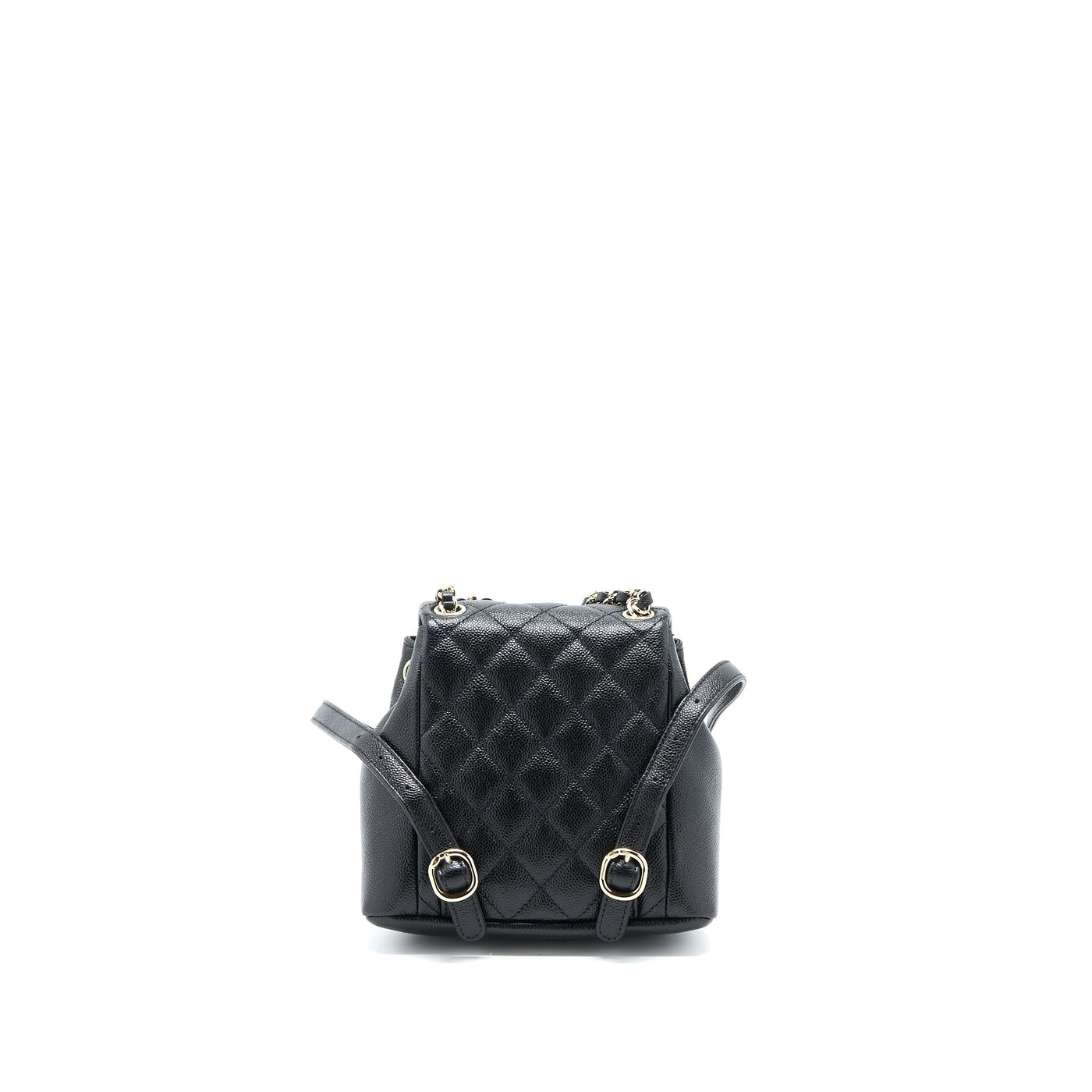 CHANEL 23P MINI TRIPLE PACK BACKPACK CAVIAR BLACK LGHW (MICROCHIP)