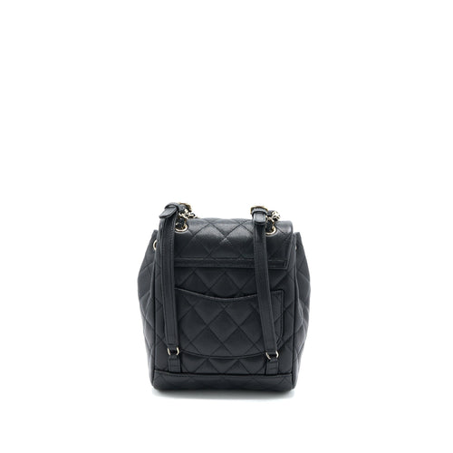 CHANEL 23P MINI FLAP BACKPACK CAVIAR BLACK LGHW (MICROCHIP)