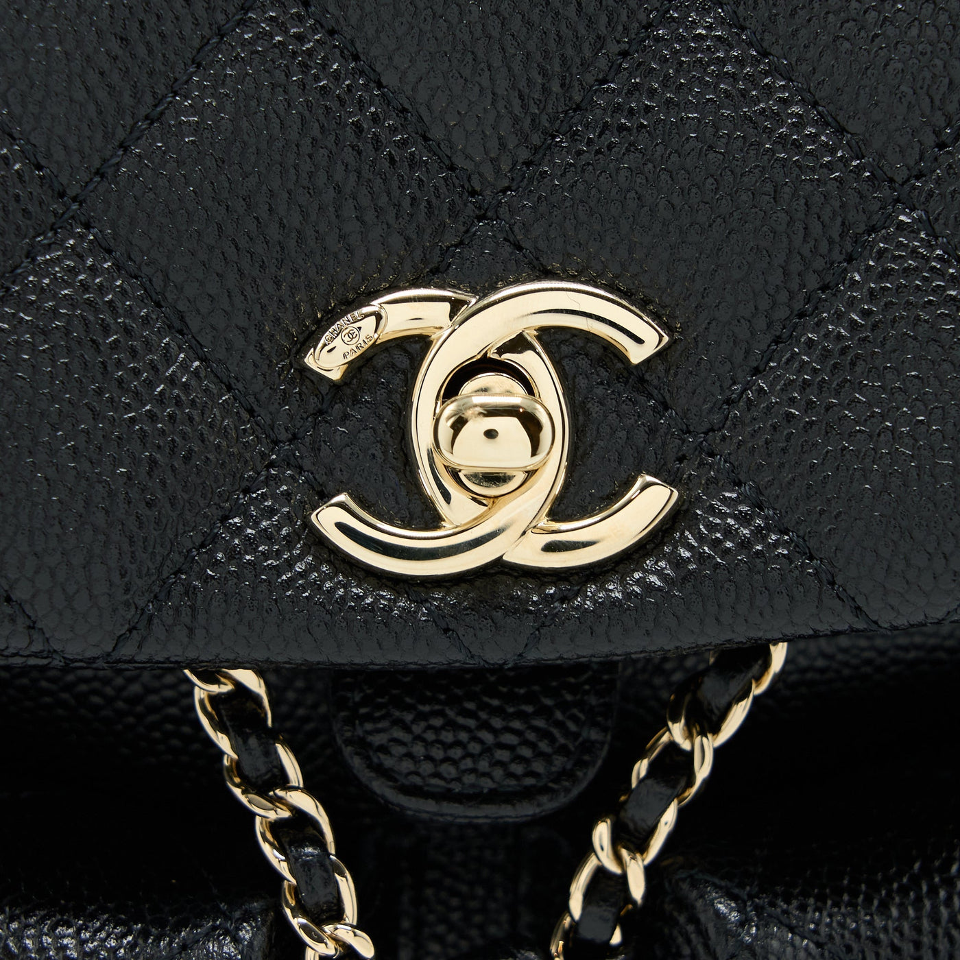 CHANEL 23P MINI TRIPLE PACK BACKPACK CAVIAR BLACK LGHW (MICROCHIP)