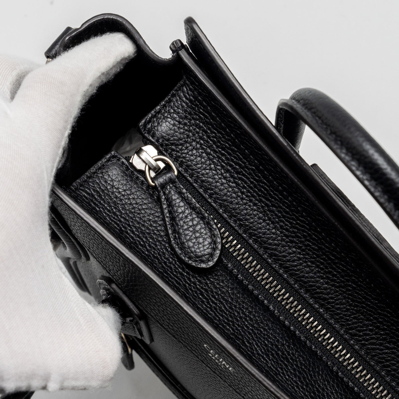 CELINE NANO LUGGAGE BAG CALFSKIN BLACK SHW
