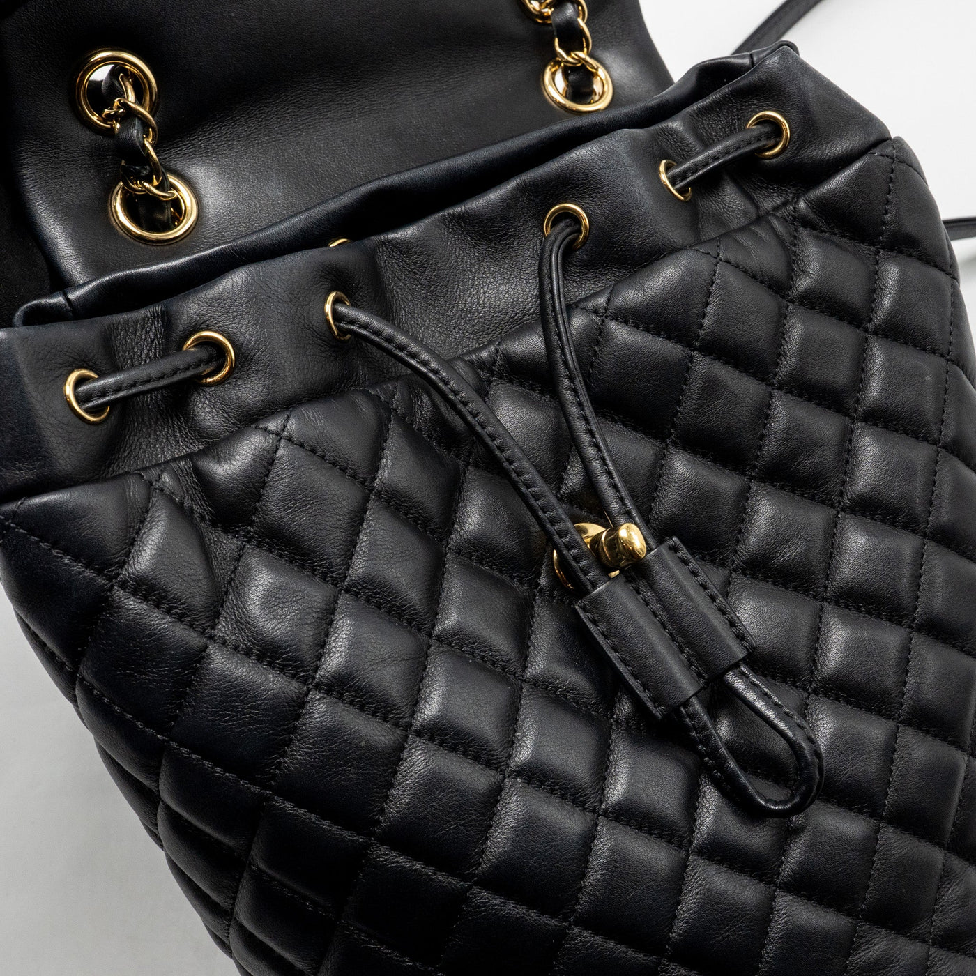 CHANEL SMALL URBAN SPIRIT QUILTED BACKPACK CALFSKIN BLACK GHW