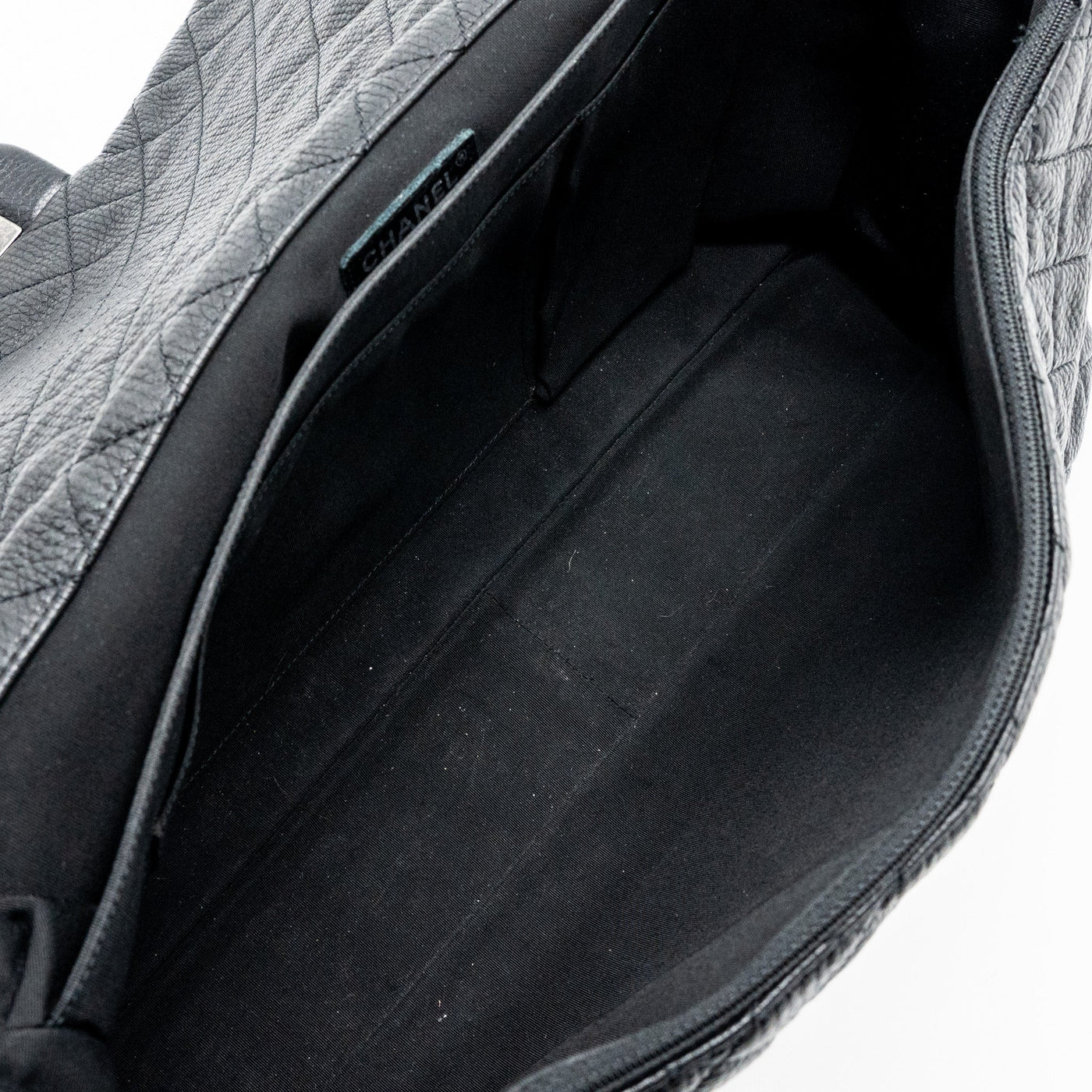 CHANEL XXL CLASSIC TRAVEL FLAP CALFSKIN BLACK RUTHENIUM HARDWARE