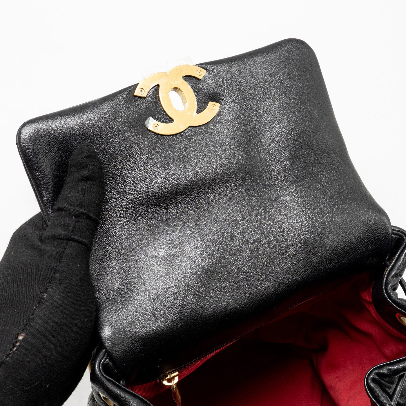 CHANEL 24C 19 BACKPACK LAMBSKIN BLACK MULTICOLOUR HARDWARE (MICROCHIP)
