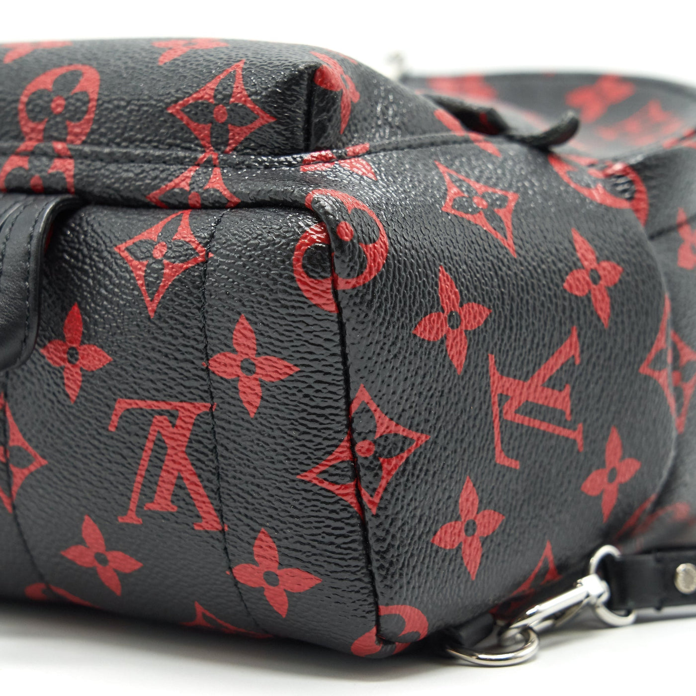 LOUIS VUITTON PALM SPRINGS MINI BACKPACK IN BLACK AND RED