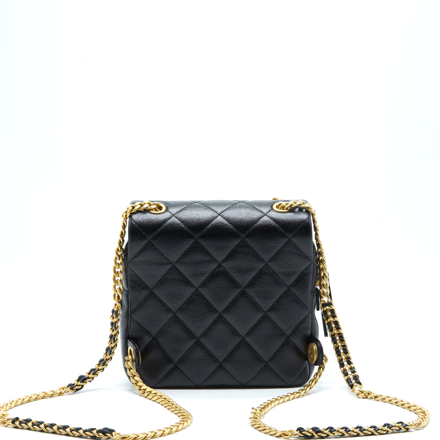 CHANEL 22P FLAP BACKPACK CAVIAR BLACK GHW