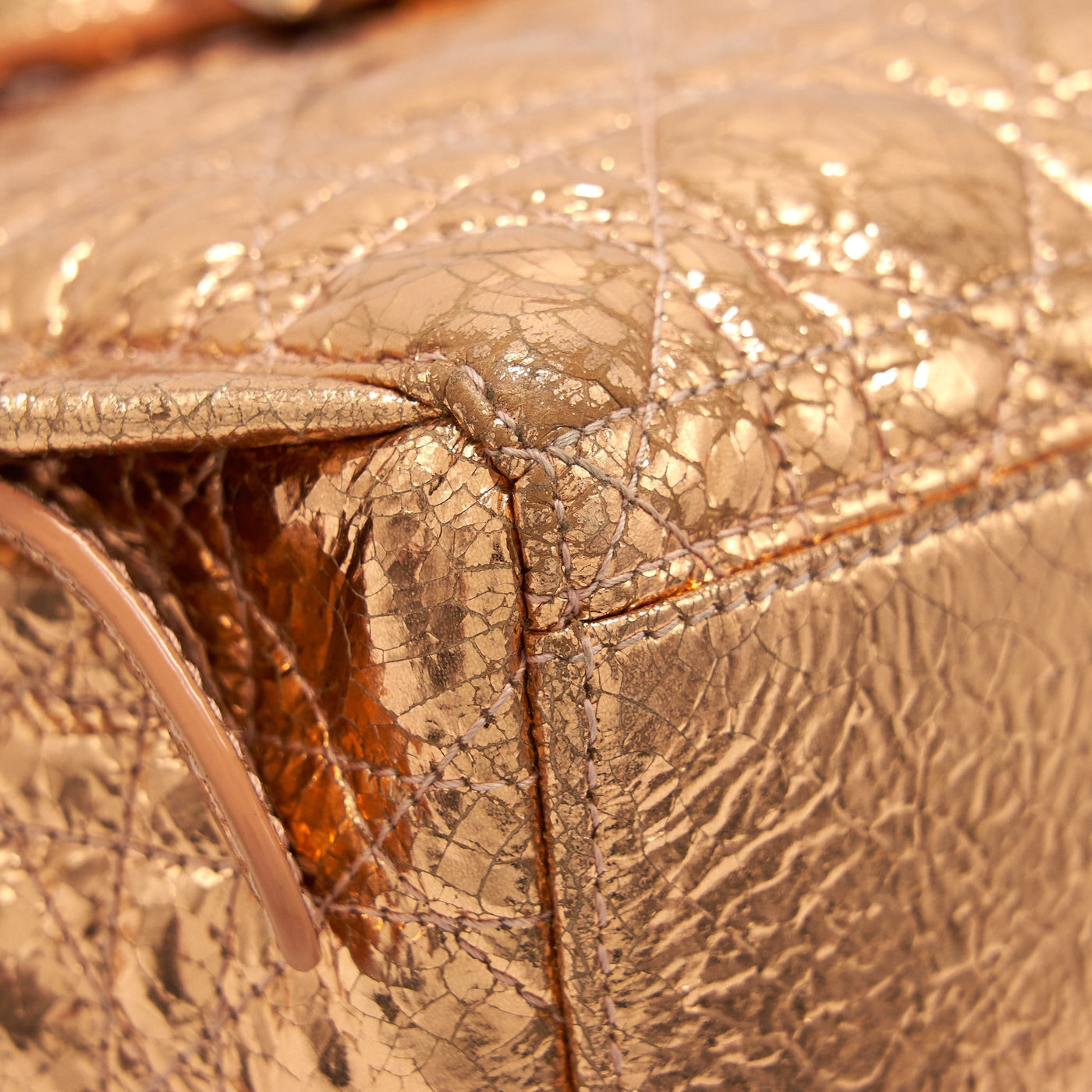DIOR MINI BACKPACK LAMBSKIN METALLIC CHAMPAGNE