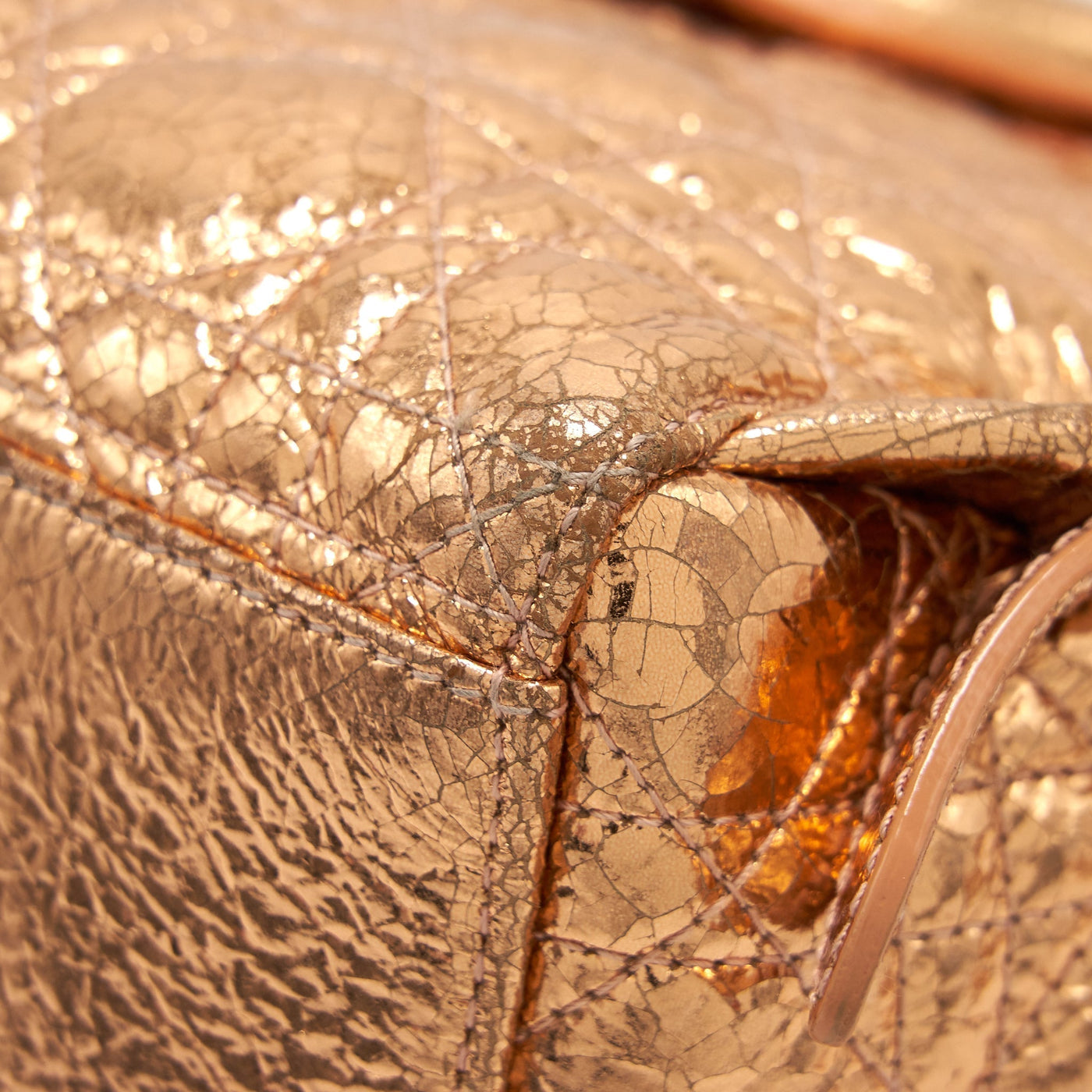 DIOR MINI BACKPACK LAMBSKIN METALLIC CHAMPAGNE