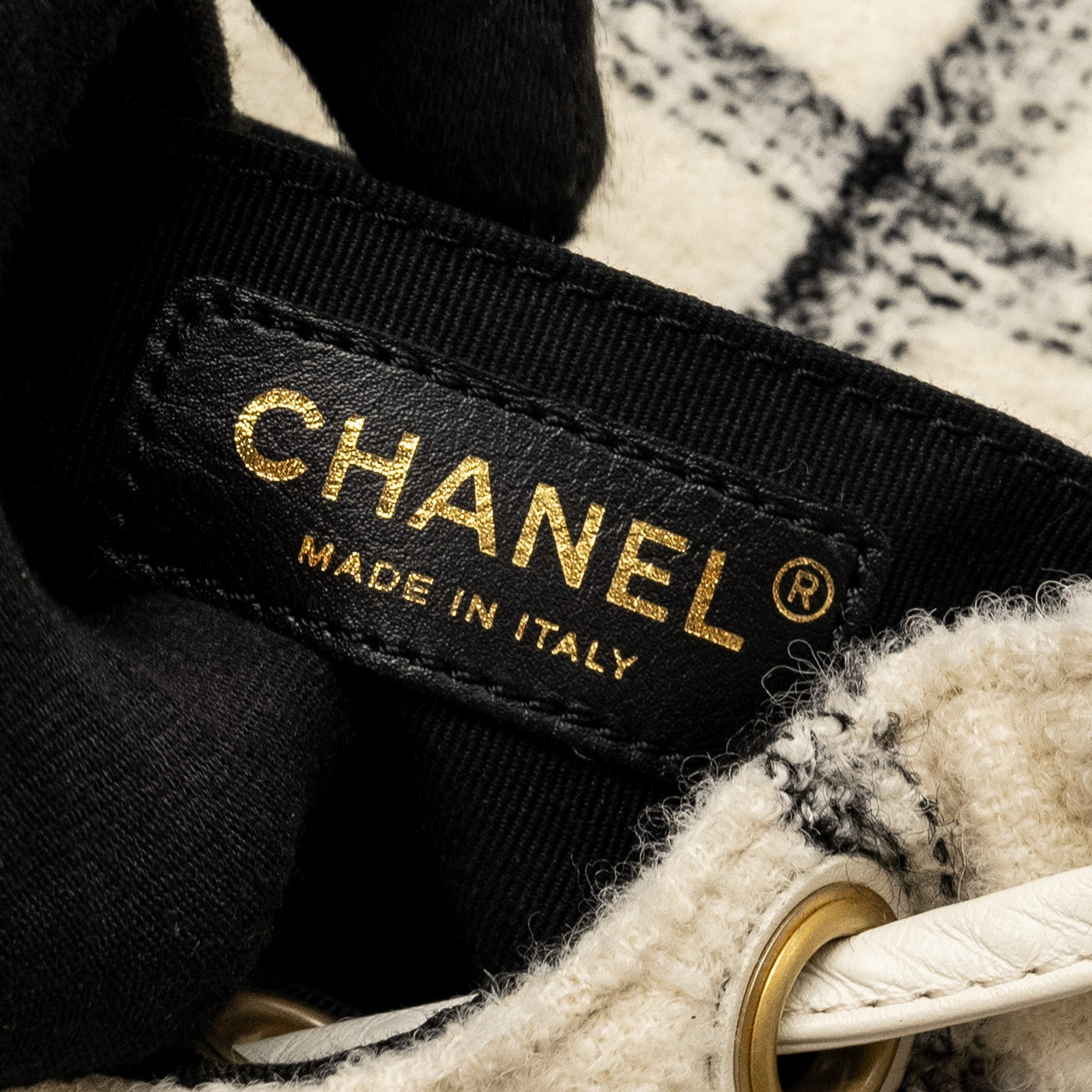 CHANEL DUMA BACKPACK FABRIC WHITE/MULTICOLOUR GHW (MICROCHIP)