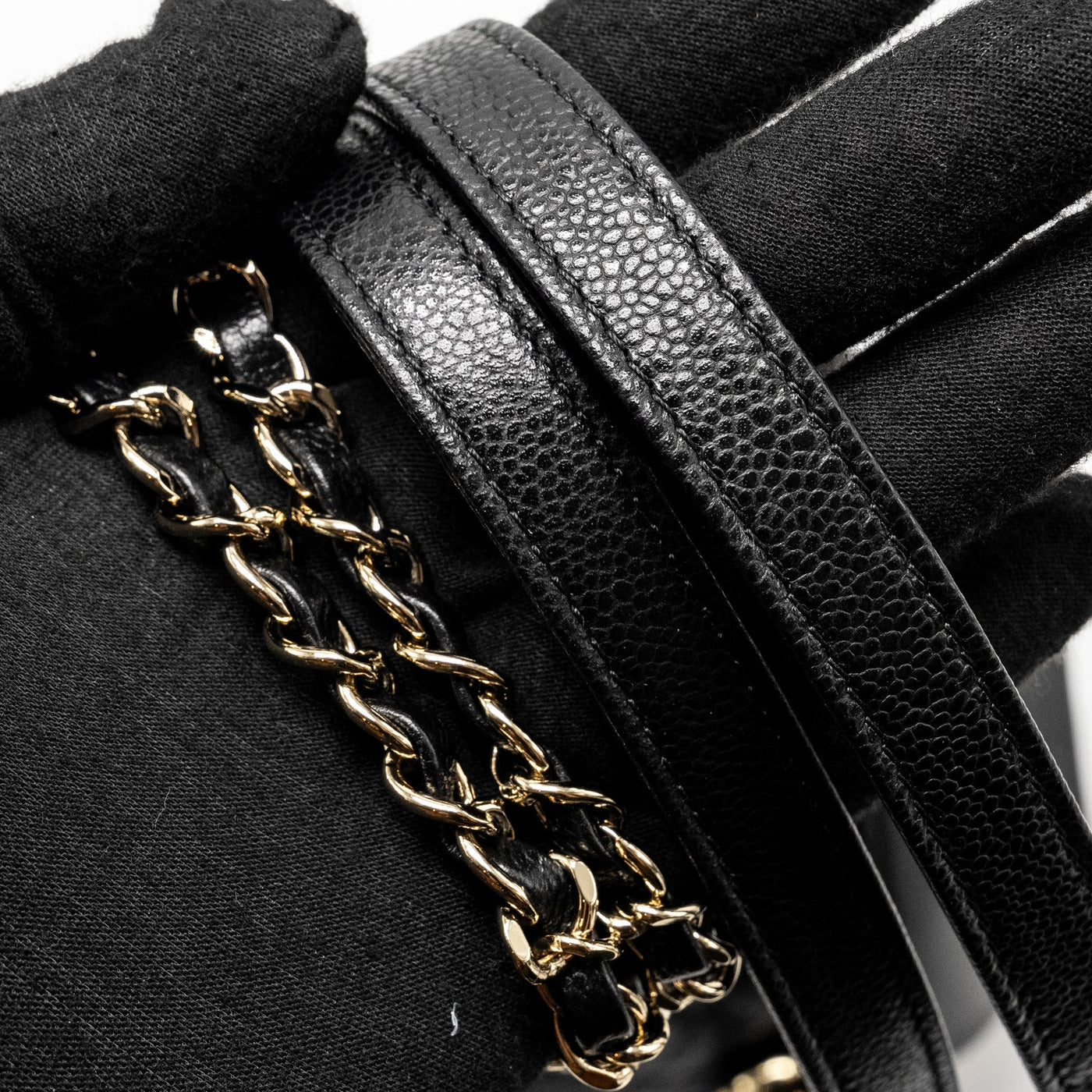 CHANEL TRIPLE PACK BACKPACK CAVIAR BLACK LGHW (MICROCHIP)