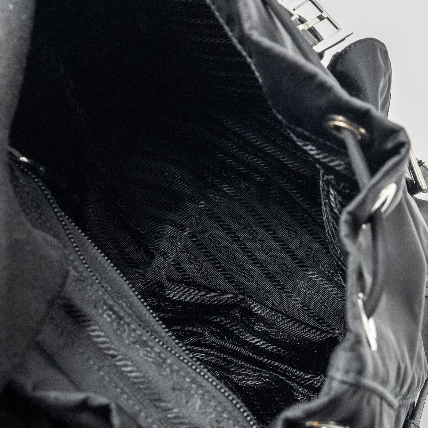 PRADA SMALL RE-NYLON BACKPACK BLACK SHW