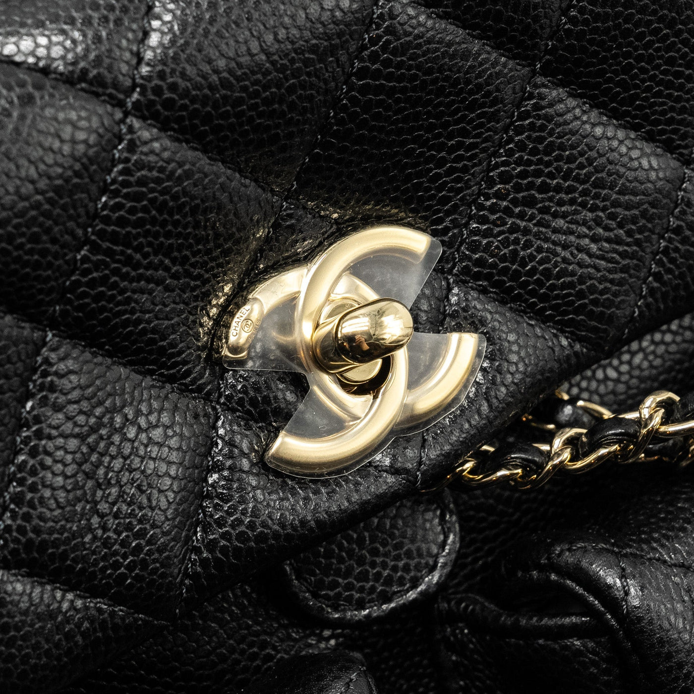 CHANEL 24A MINI DUMA BACKPACK GRAINED CALFSKIN BLACK LGHW (MICROCHIP)