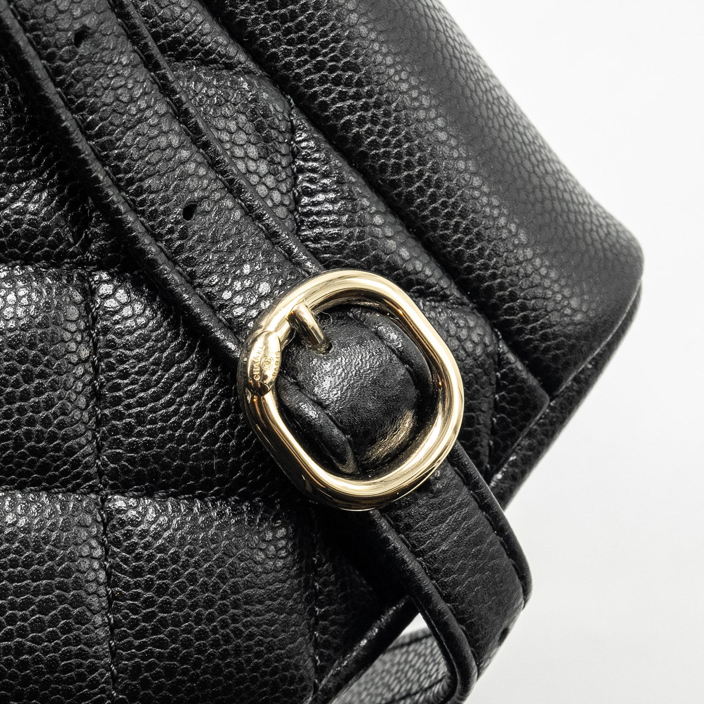 CHANEL 24A MINI DUMA BACKPACK GRAINED CALFSKIN BLACK LGHW (MICROCHIP)