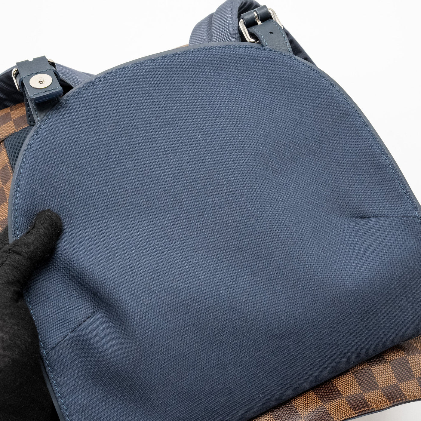 LOUIS VUITTON RUNNER BACKPACK DAMIER EBENE CANVAS/LEATHER SHW