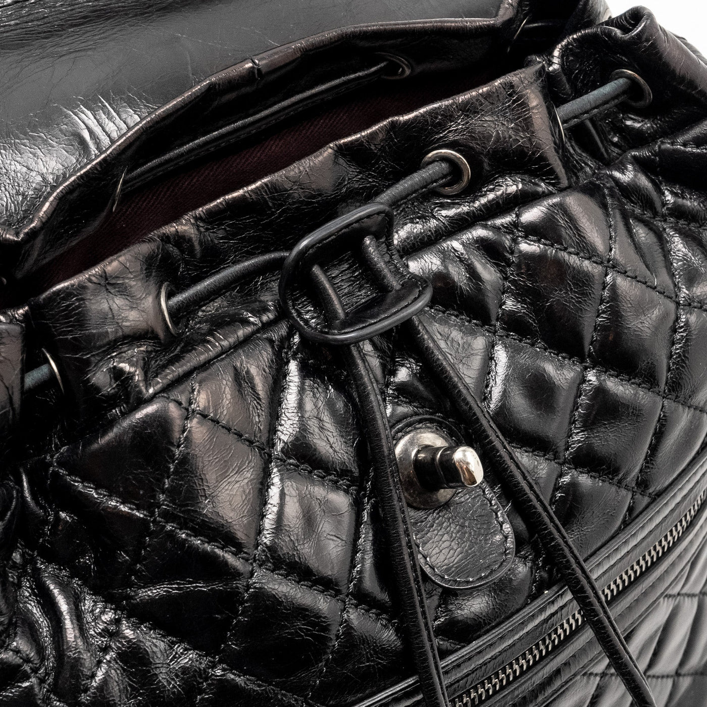 CHANEL MOUNTAIN BACKPACK QUILTED CALFSKIN BLACK RUTHENIUM HARDWARE