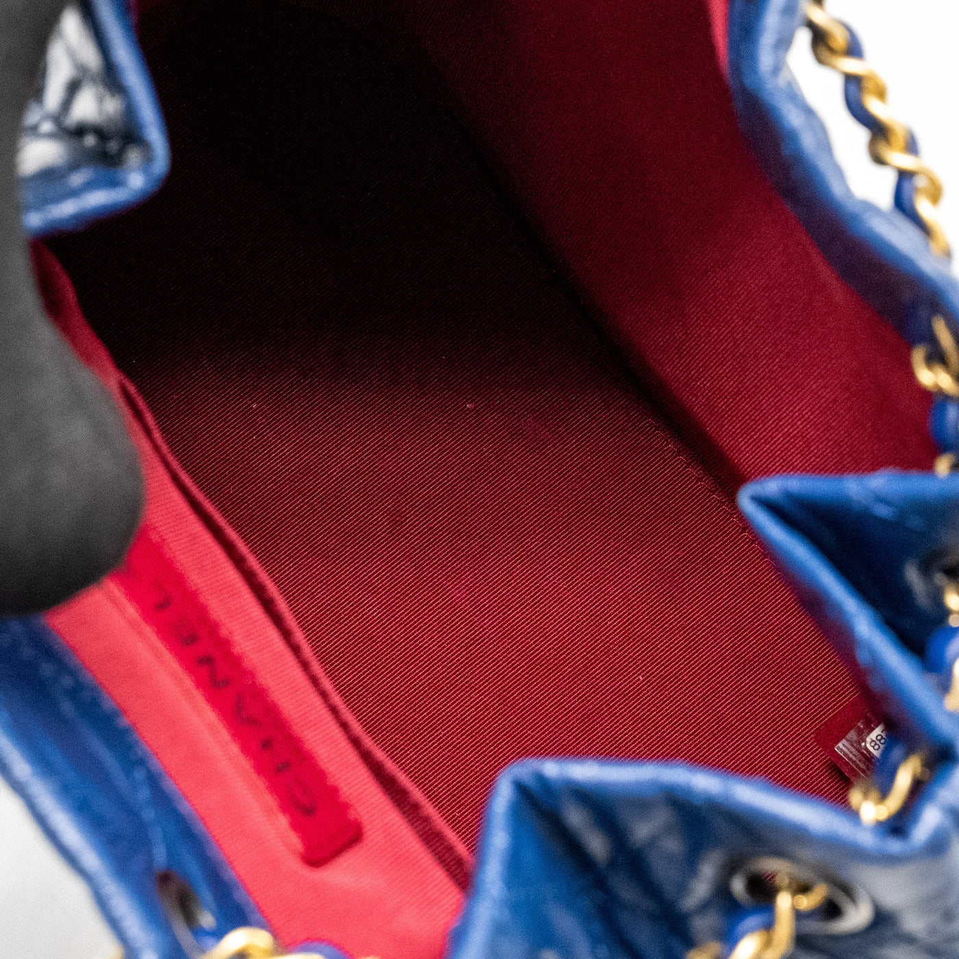CHANEL GABRIELLE BACKPACK AGED CALFSKIN BLUE MULTICOLOUR HARDWARE