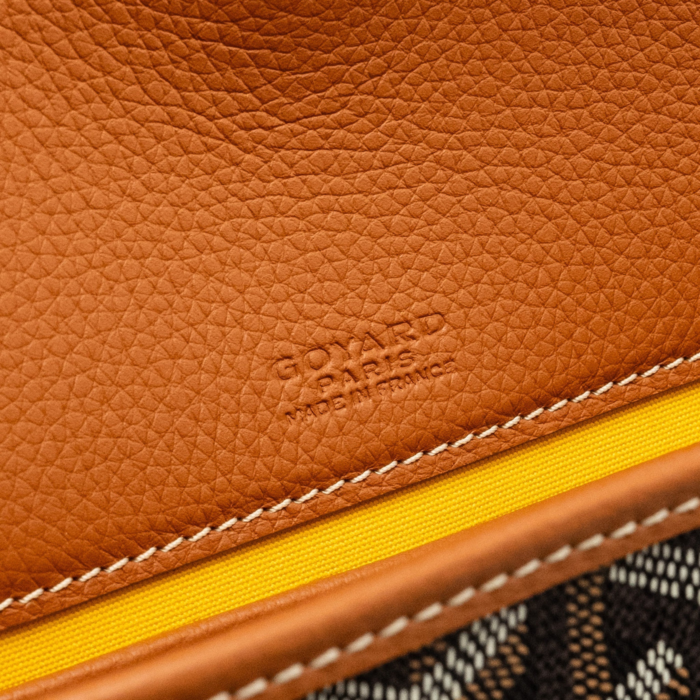 GOYARD BELVEDERE PM MESSENGER  BAG GOYARDLINE CANVAS/CALFSKIN BLACK/TAN SHW