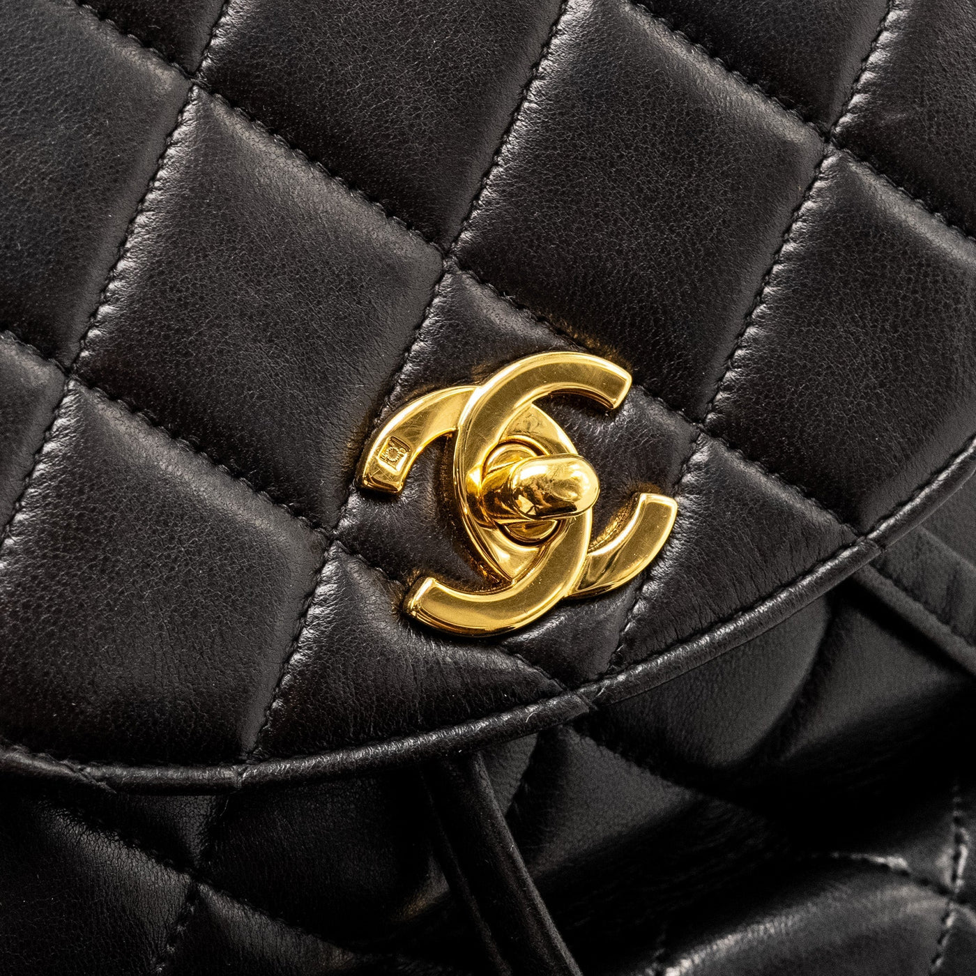 CHANEL VINTAGE DUMA BACKPACK LAMBSKIN BLACK GHW