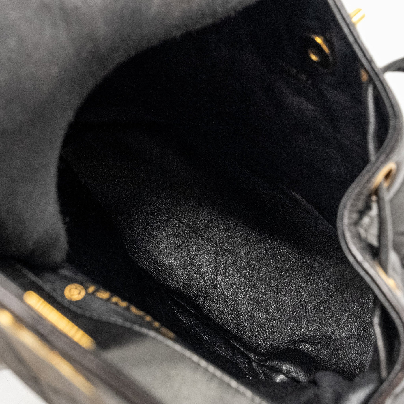 CHANEL VINTAGE DUMA BACKPACK LAMBSKIN BLACK GHW