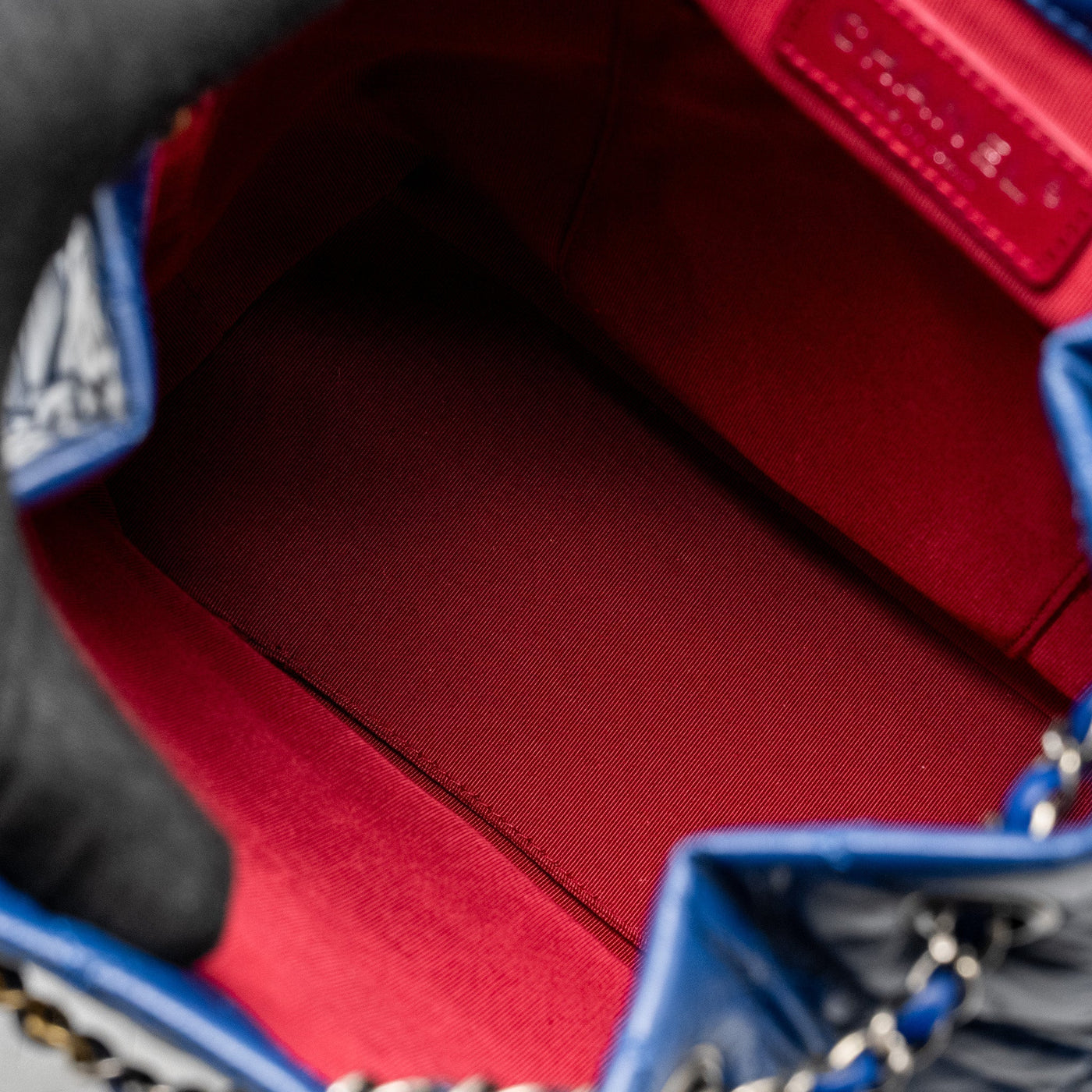 CHANEL GABRIELLE BACKPACK AGED CALFSKIN BLUE MULTICOLOUR HARDWARE