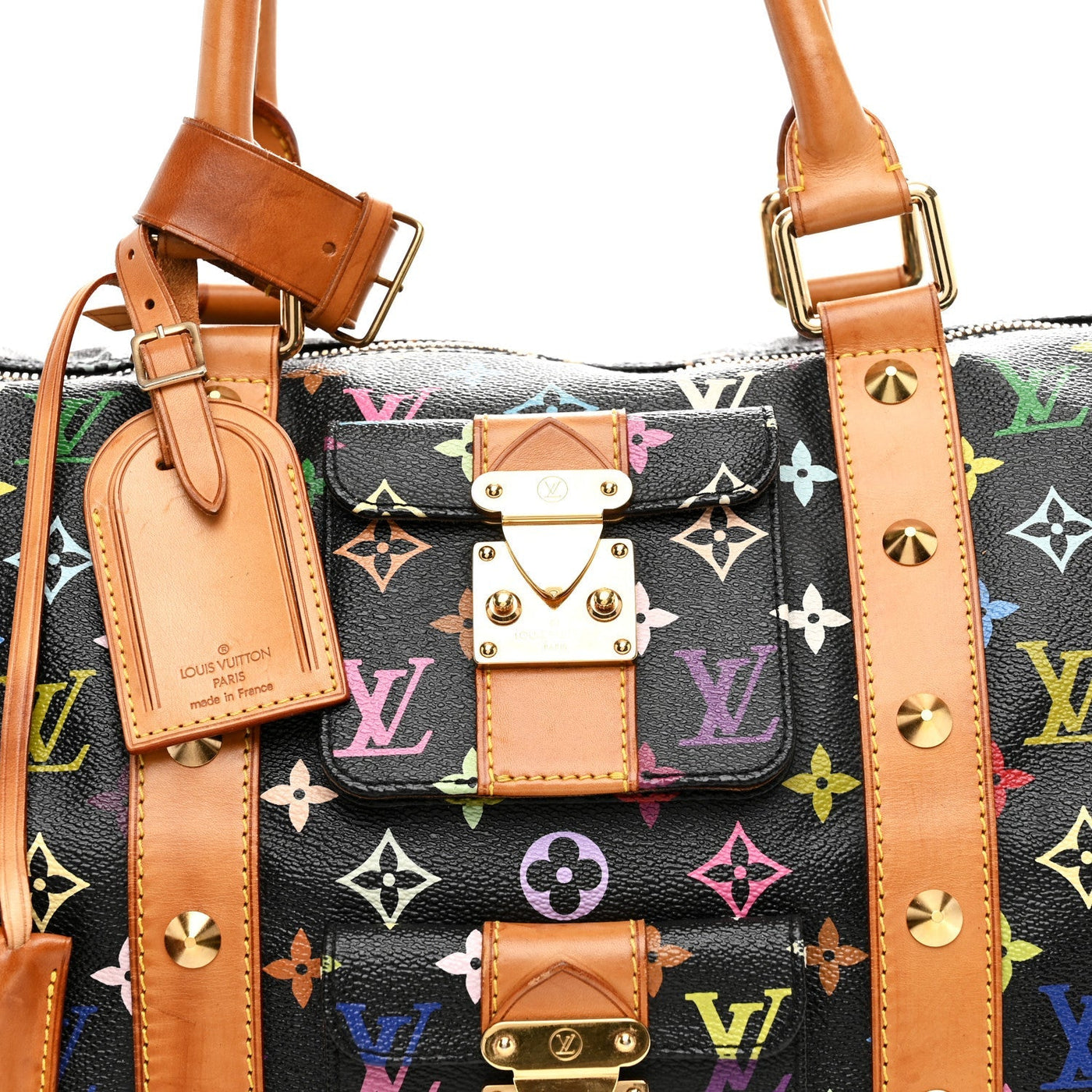 LOUIS VUITTON MONOGRAM MULTICOLOR KEEPALL 45 BLACK