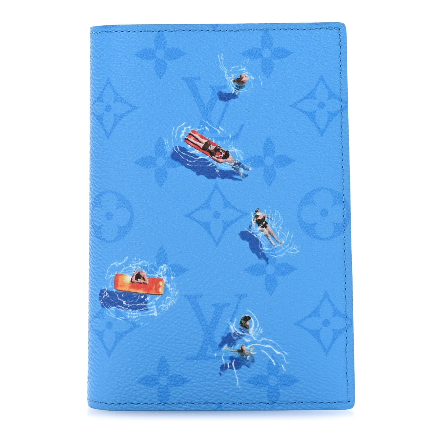 LOUIS VUITTON MONOGRAM SPORTS PASSPORT COVER POOL BLUE