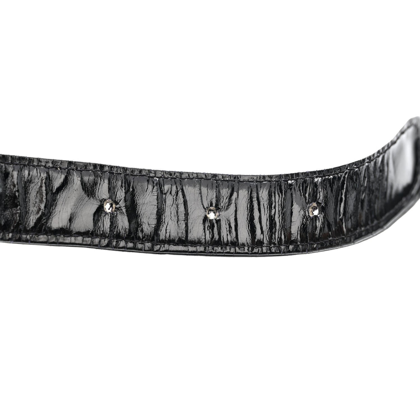 CELINE PATENT FLAP WAIST BELT BAG BLACK
