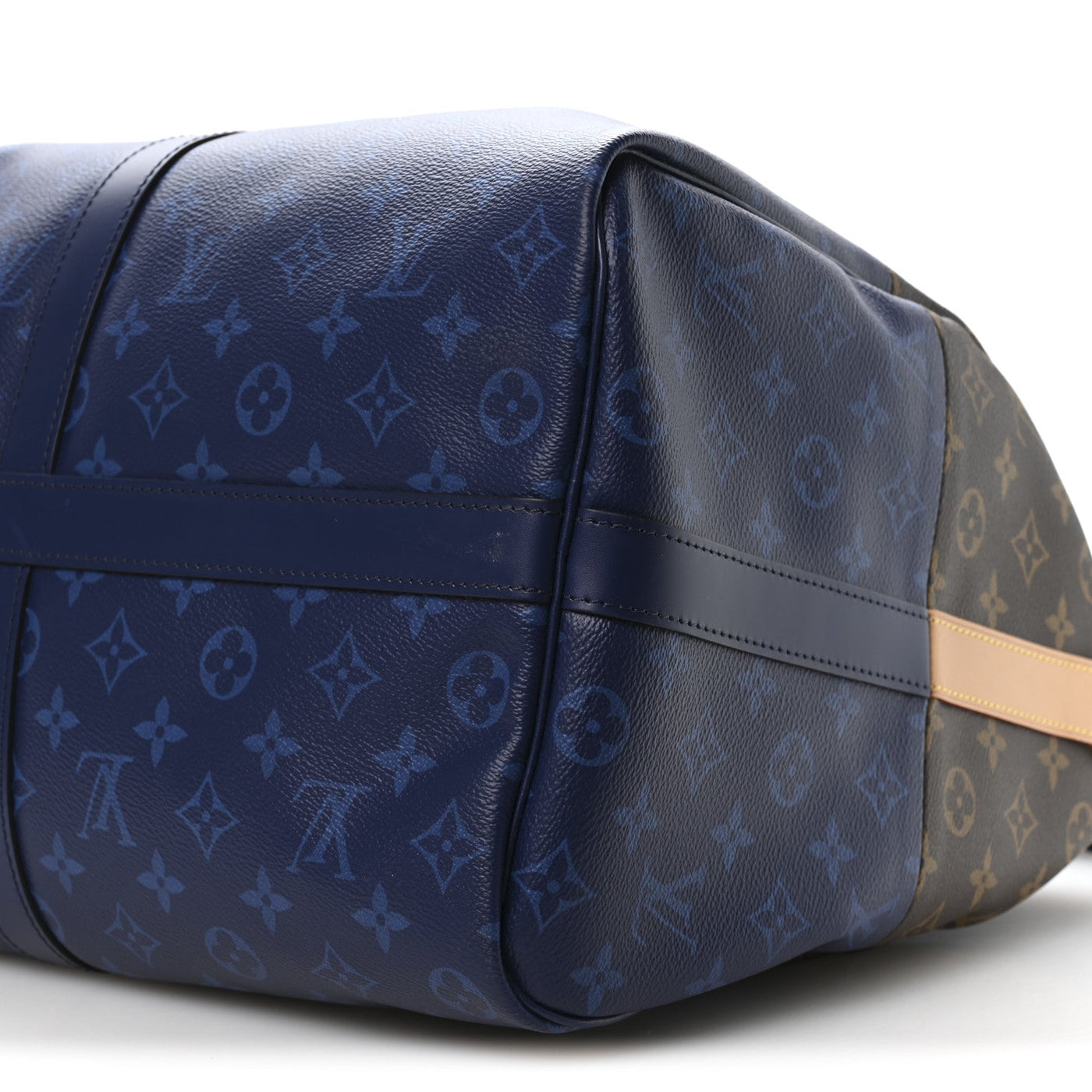 LOUIS VUITTON MONOGRAM SPLIT KEEPALL BANDOULIERE 50 PACIFIC BLUE
