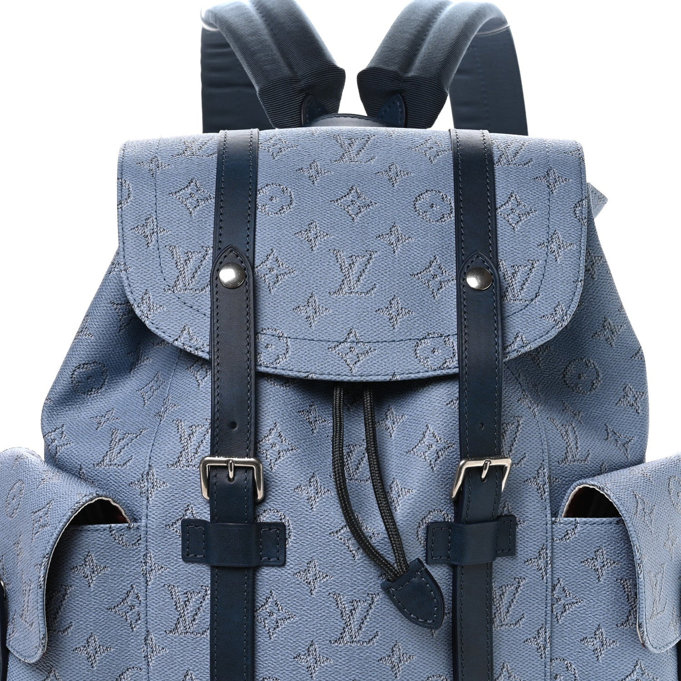 LOUIS VUITTON MONOGRAM HERITAGE CHRISTOPHER BACKPACK MM BLUE