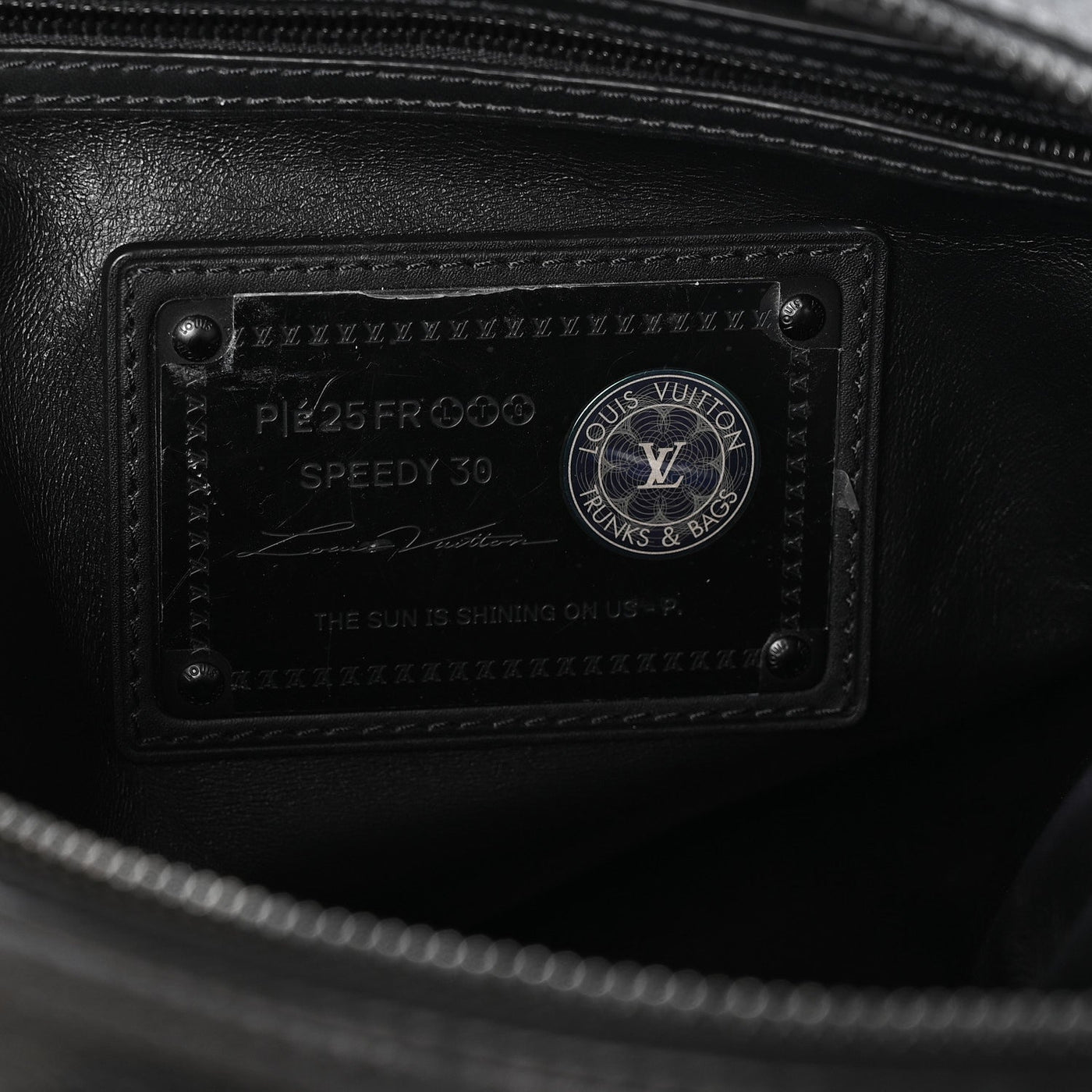 LOUIS VUITTON CALFSKIN MONOGRAM SPEEDY P9 BANDOULIERE 30 ULTRA BLACK
