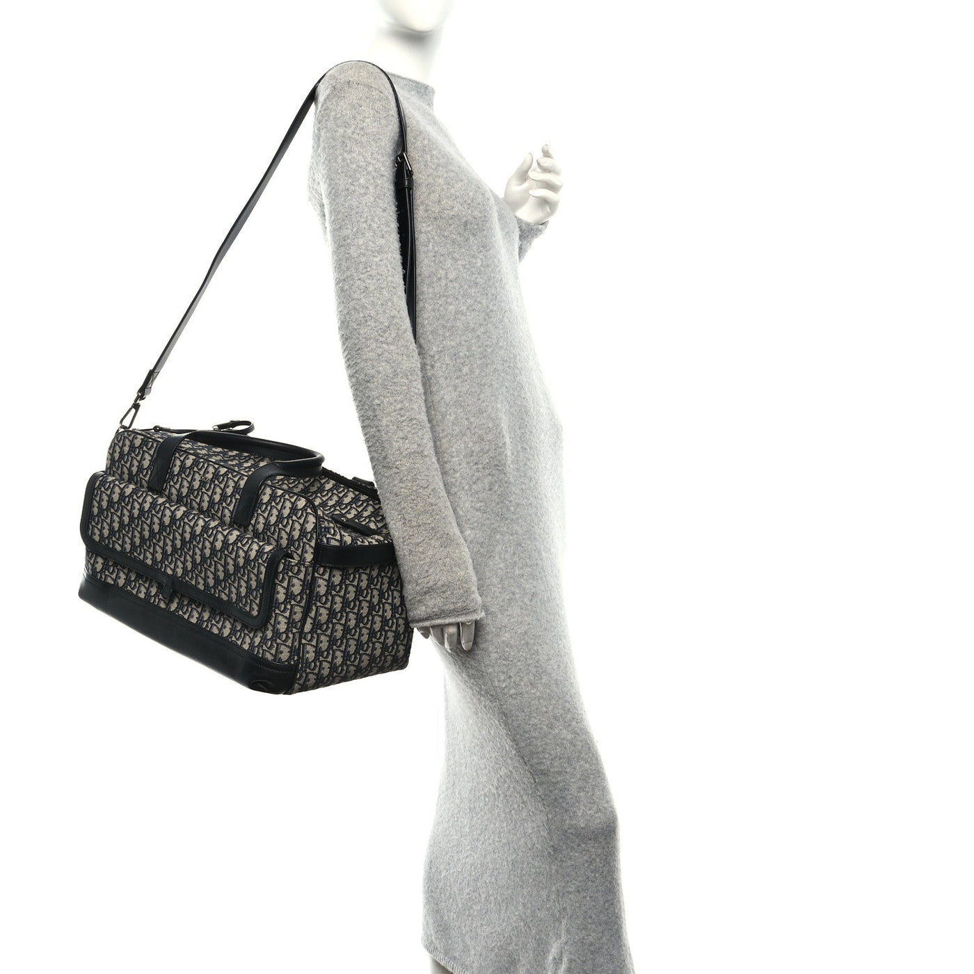 DIOR OBLIQUE CALFSKIN HIT THE ROAD PET CARRIER BLUE
