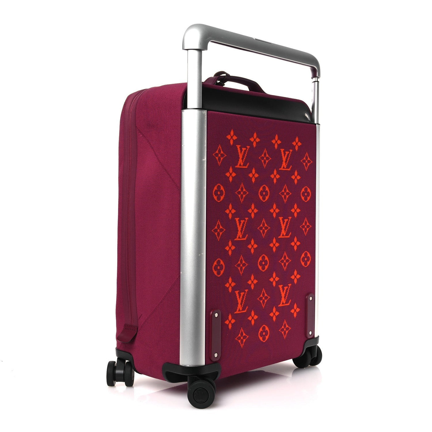 LOUIS VUITTON KNIT MONOGRAM HORIZON SOFT 55 SUITCASE FUCHSIA