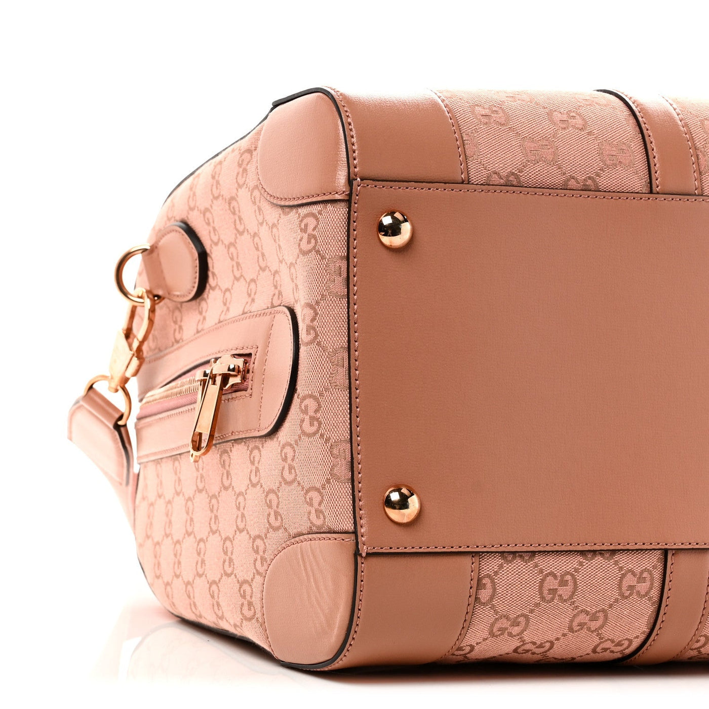 LOUIS VUITTON MONOGRAM AZALEA CALFSKIN SMALL RETRO INTERLOCKING G DUFFLE BAG CLOCHE ROSE PINK