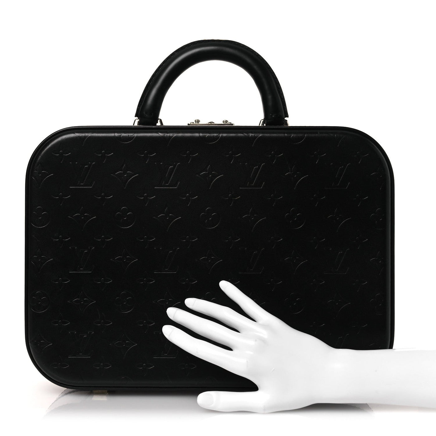 LOUIS VUITTON MONOGRAM GLACE VALISETTE MM BLACK