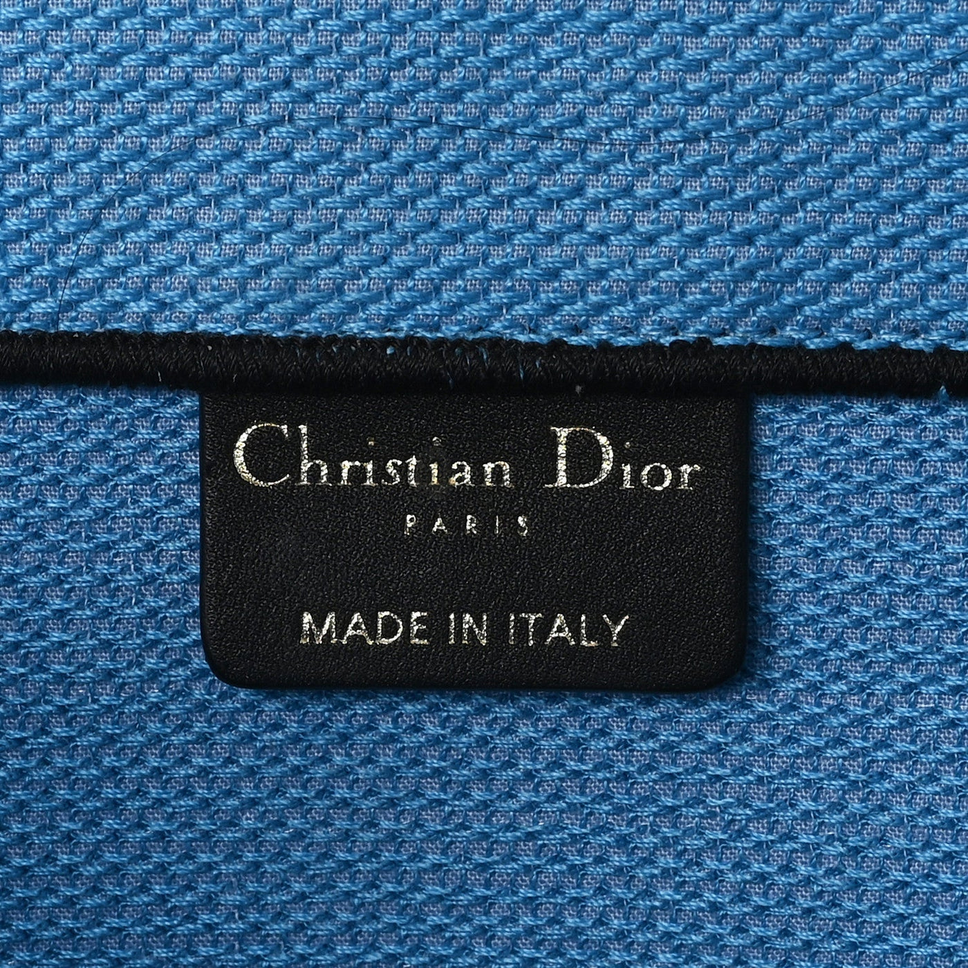 DIOR CANVAS EMBROIDERED LARGE JUNGLE POP BOOK TOTE BLUE MULTICOLOR
